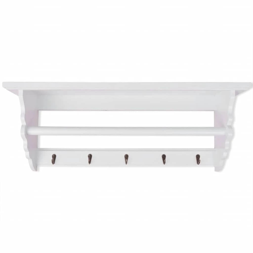 1 Vidaxl Coat Rack Mdf Baroque Style - White, 1 of 5
