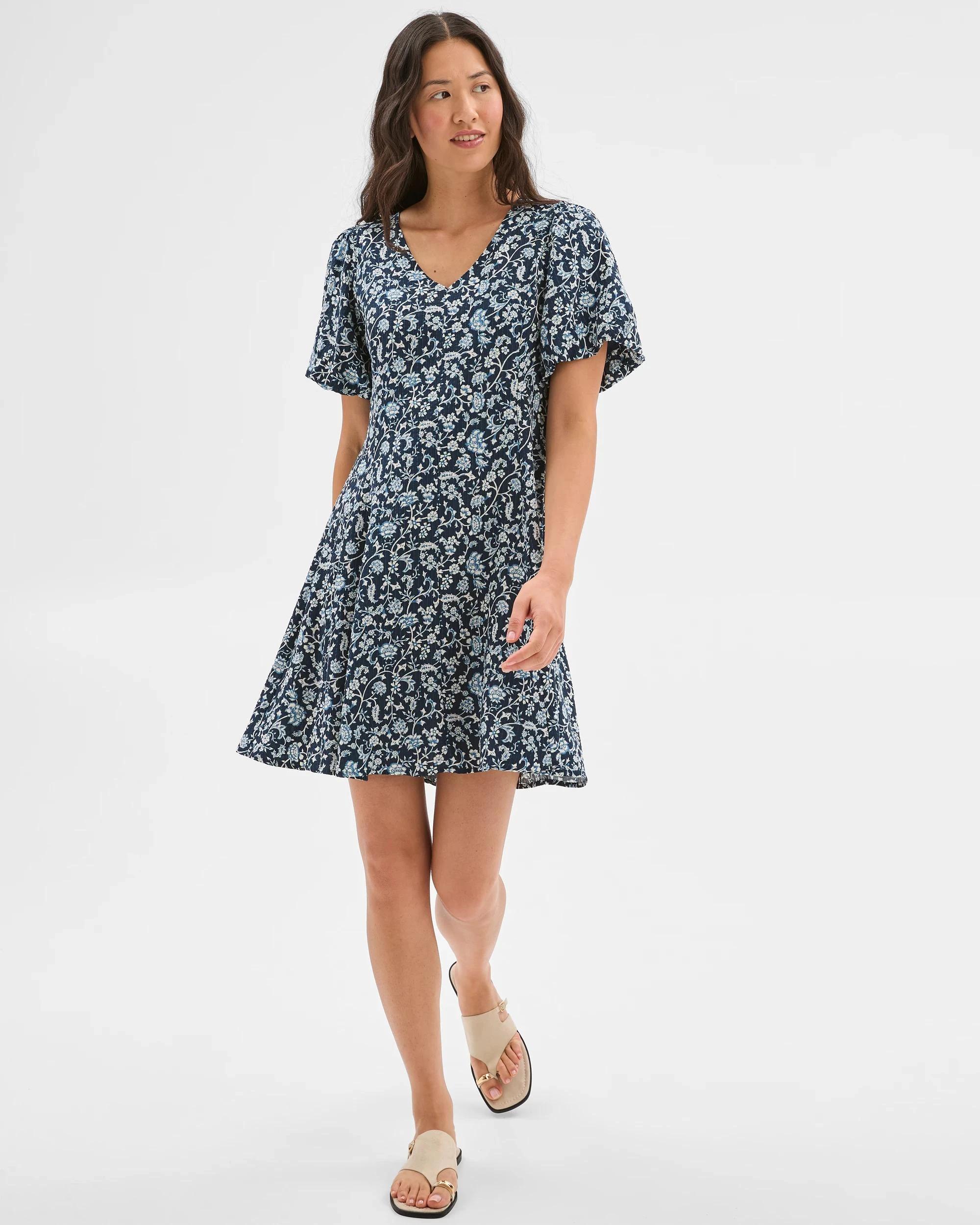 1 Target Godet Mini Dress PAISLEY FLORAL, 1 of 6