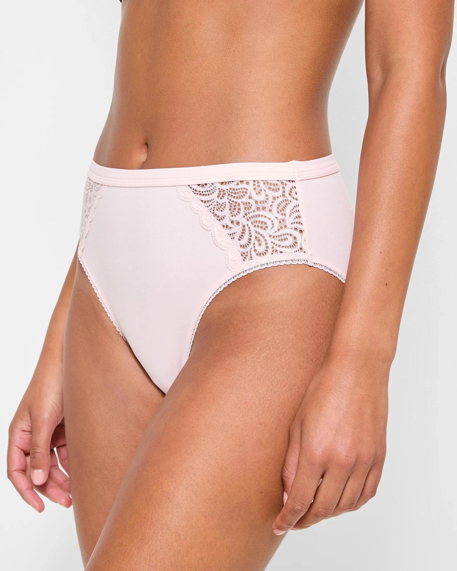 3 Target Woman Australian Cotton and Lace High Cut Briefs BLUSHING PINK, 3 of 4