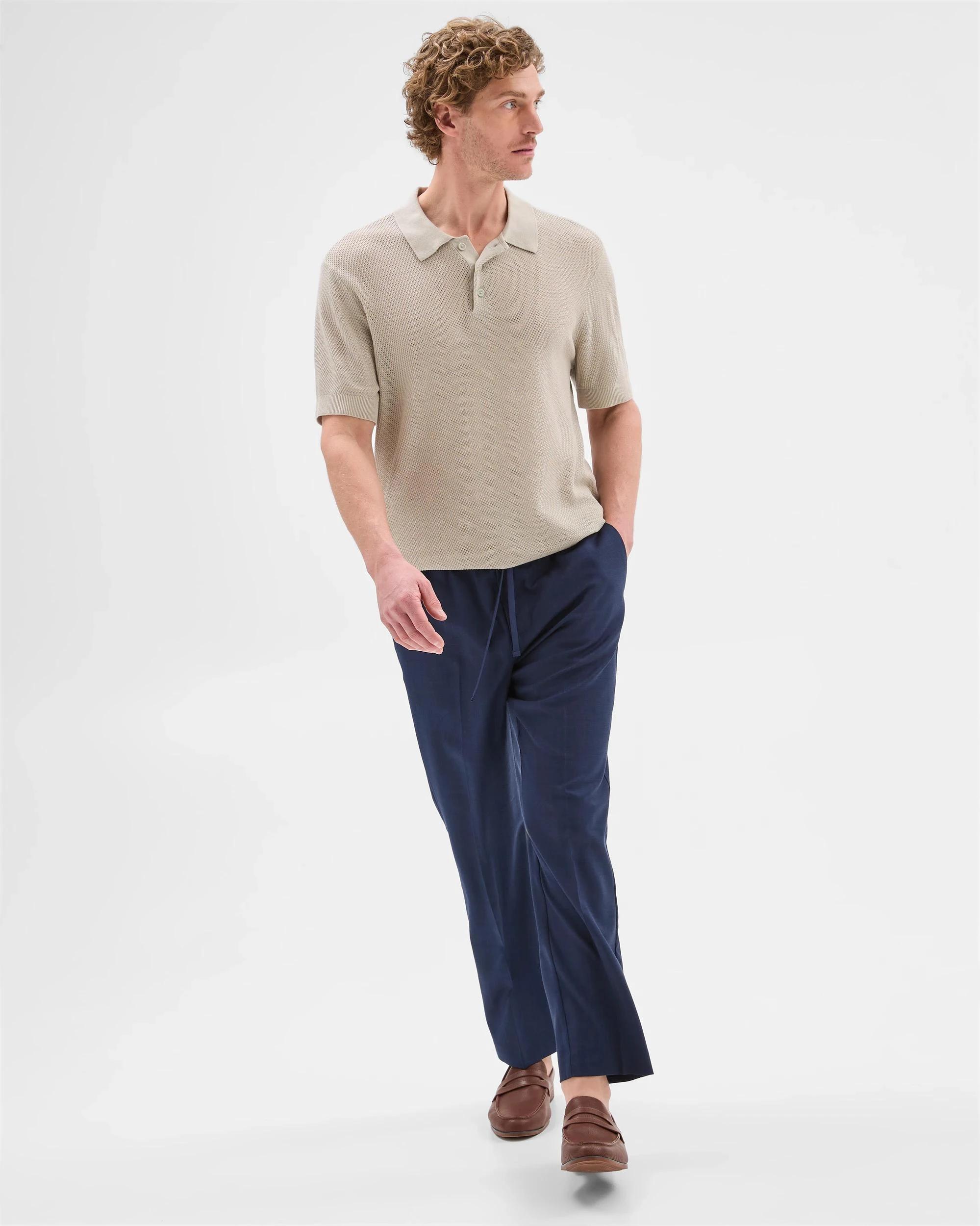2 Elasticated Waist Pants - Preview NAVY MARLE, 2 of 9