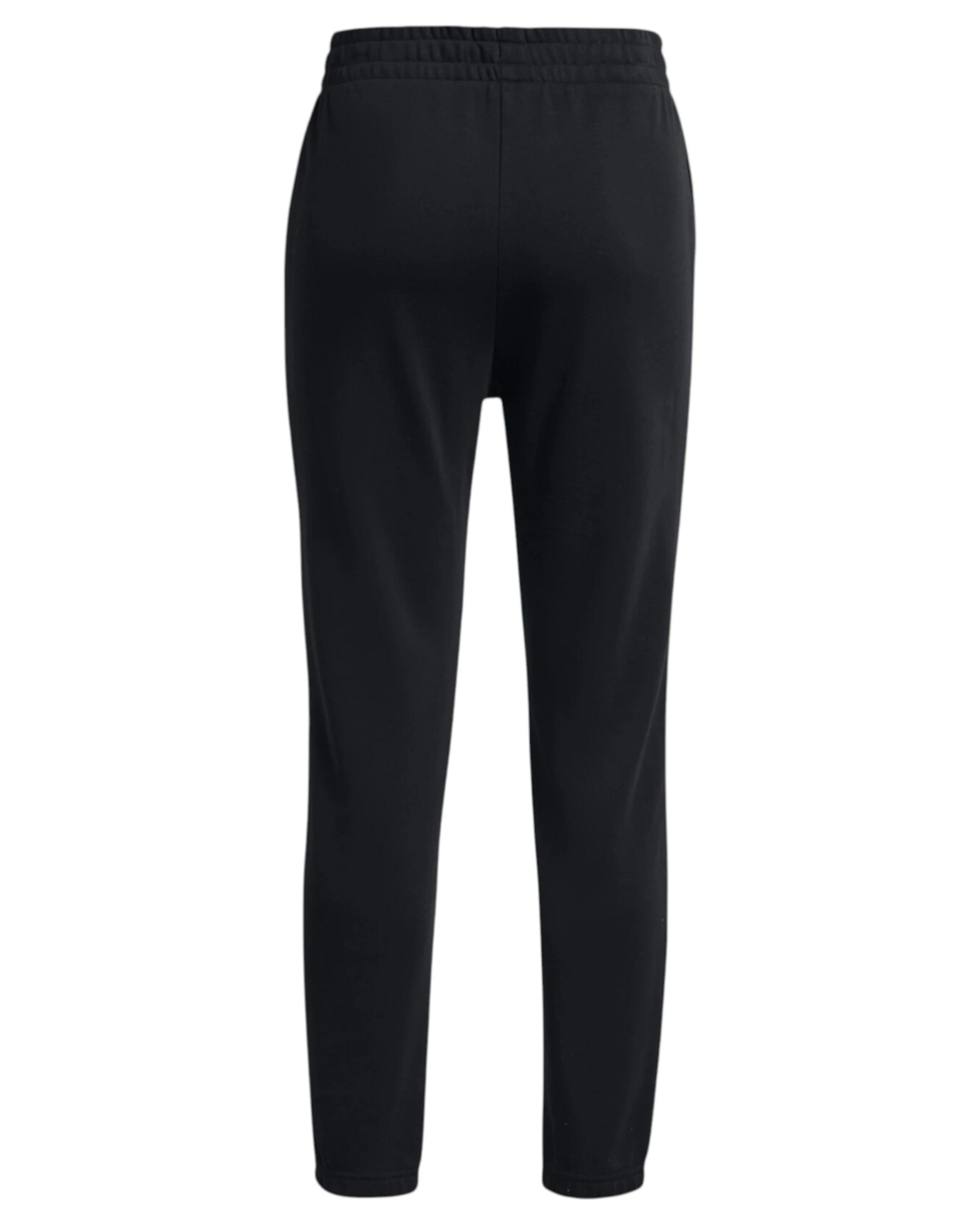 2 Under Armour Womens Rival Terry Joggers Black/ Black Trackies BLACK/BLACK, 2 of 5