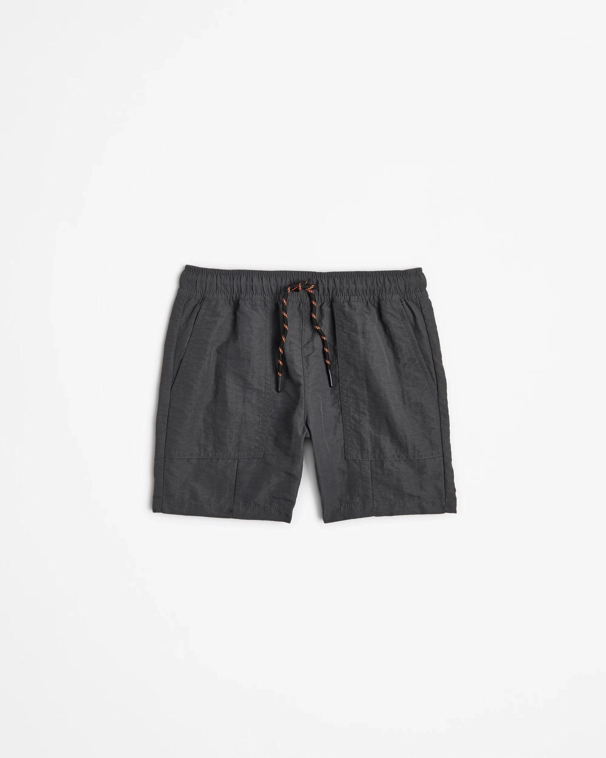 1 Target Nylon Volley Shorts CHARCOAL, 1 of 3