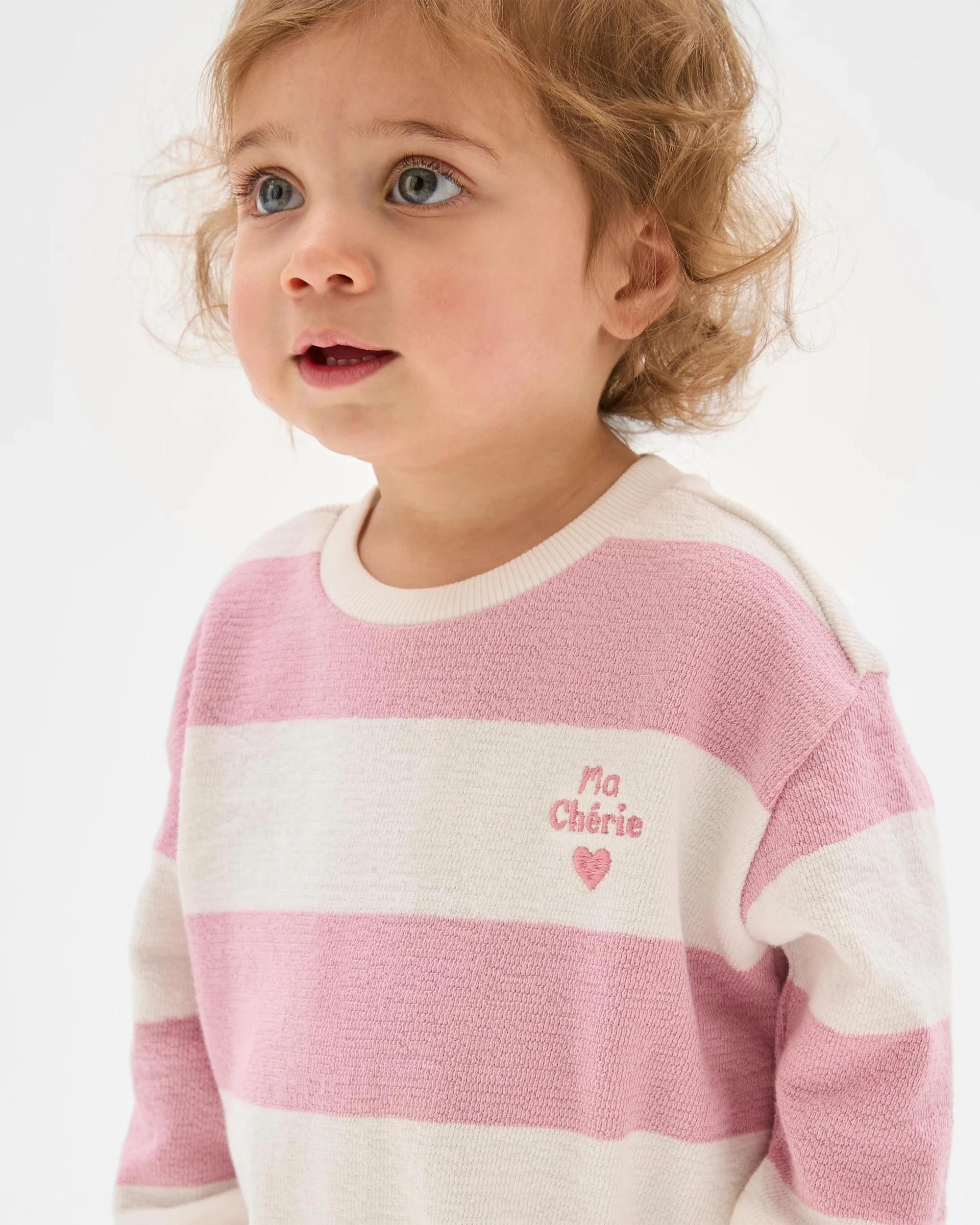 2 Target Baby Organic Cotton Baby Crew Fleece Top and Short 2 Piece Set PINK, 2 of 5