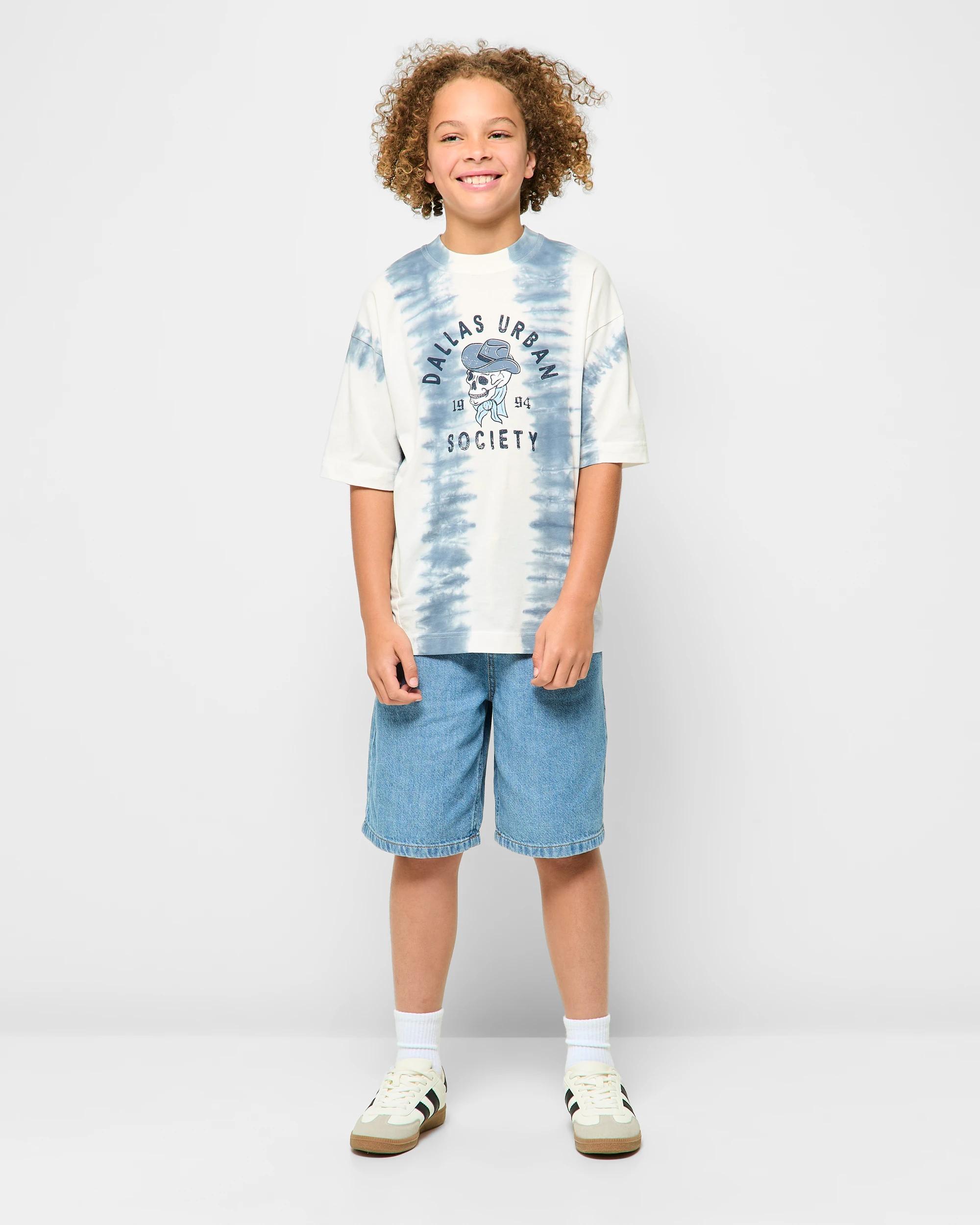 2 Target Australian Cotton Oversized Washed T-shirt BLUE, 2 of 5