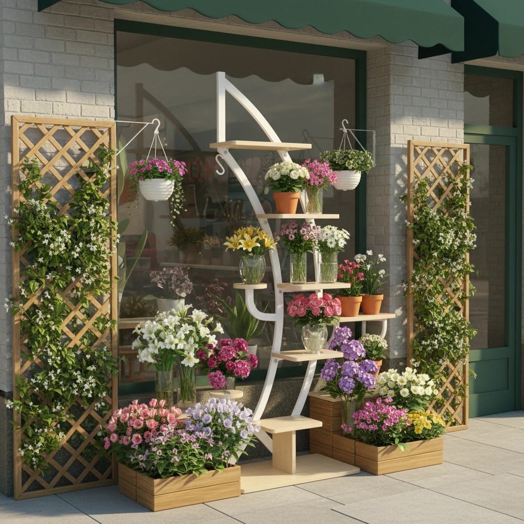 3 Costway 6-Tier Metal Plant Stand Rack Ladder Planter Display Shelf Flower Pot Holder, 3 of 3