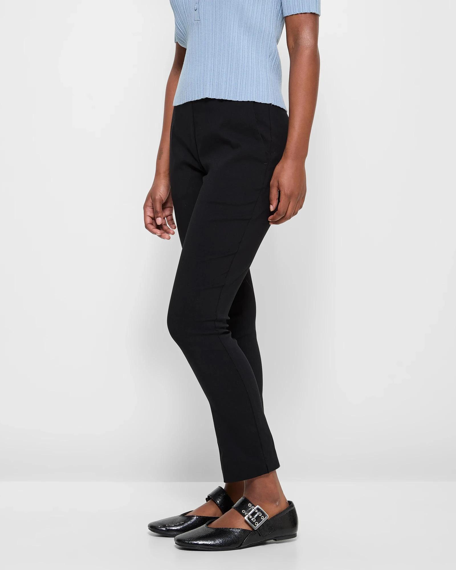 3 Target Petites Ankle Length Bengaline Pants - Carrie BLACK, 3 of 5