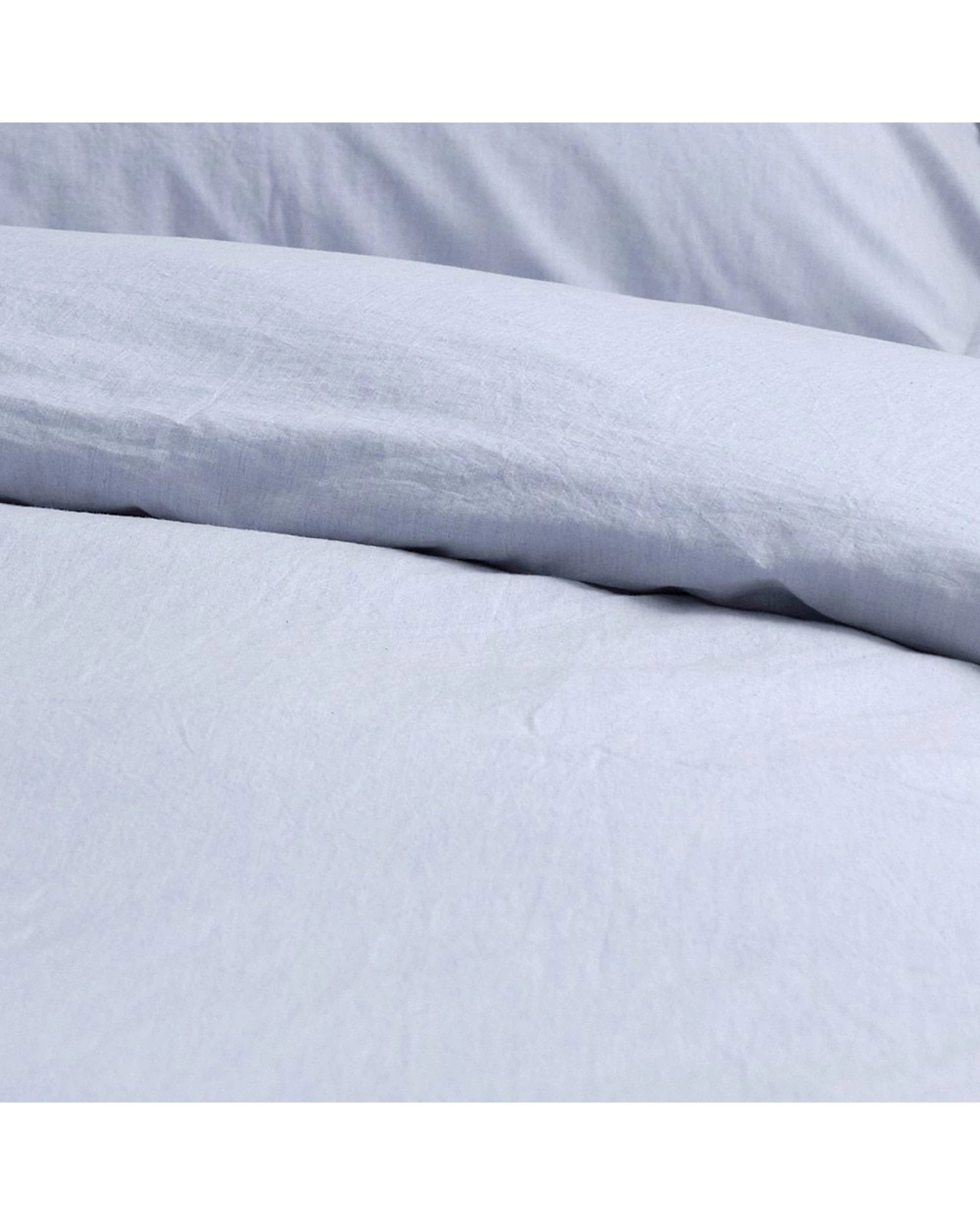 2 Canningvale Vintage Double Quilt Cover Set 100 Percent Cotton Misty - Blue, 2 of 4