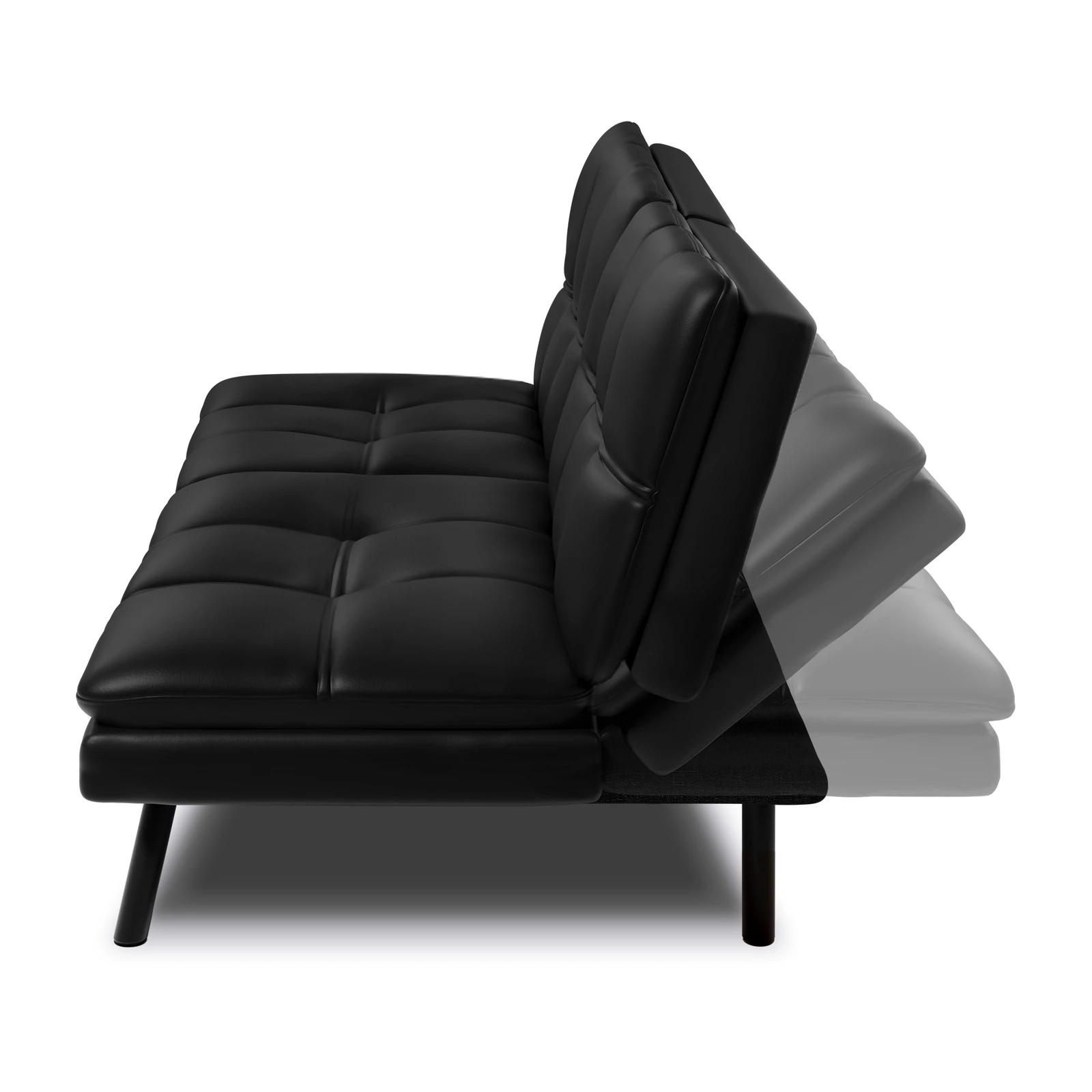 4 Alfordson Sofa Bed Couch 3 Seater Recliner Lounge - Black, 4 of 9