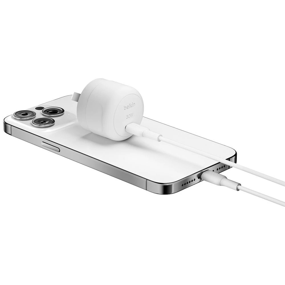 2 Belkin 30W USB-C Wall Charger with Lightning Cable White, 2 of 3