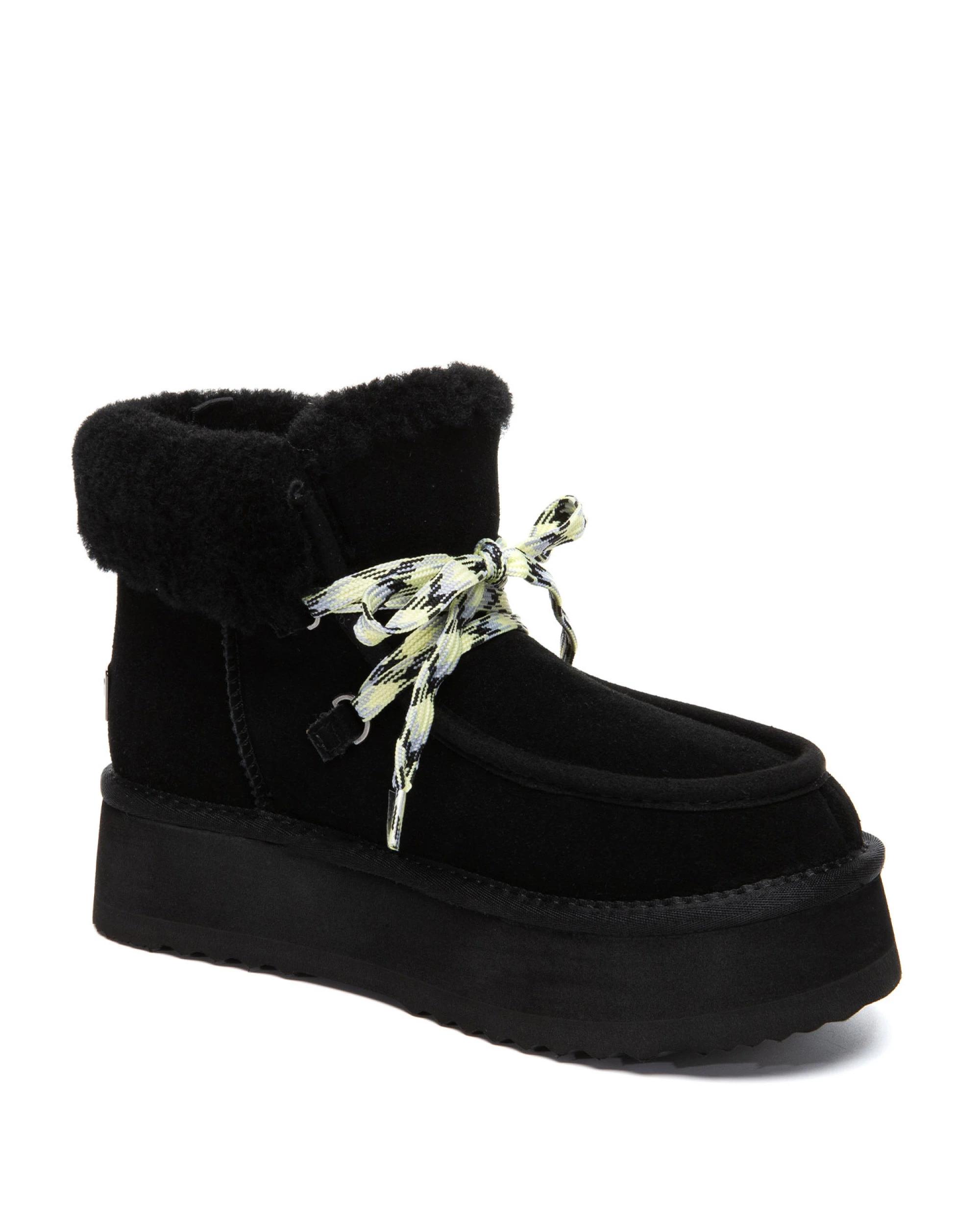 2 Everau Womens Honour Platform Boots BLACK, 2 of 5