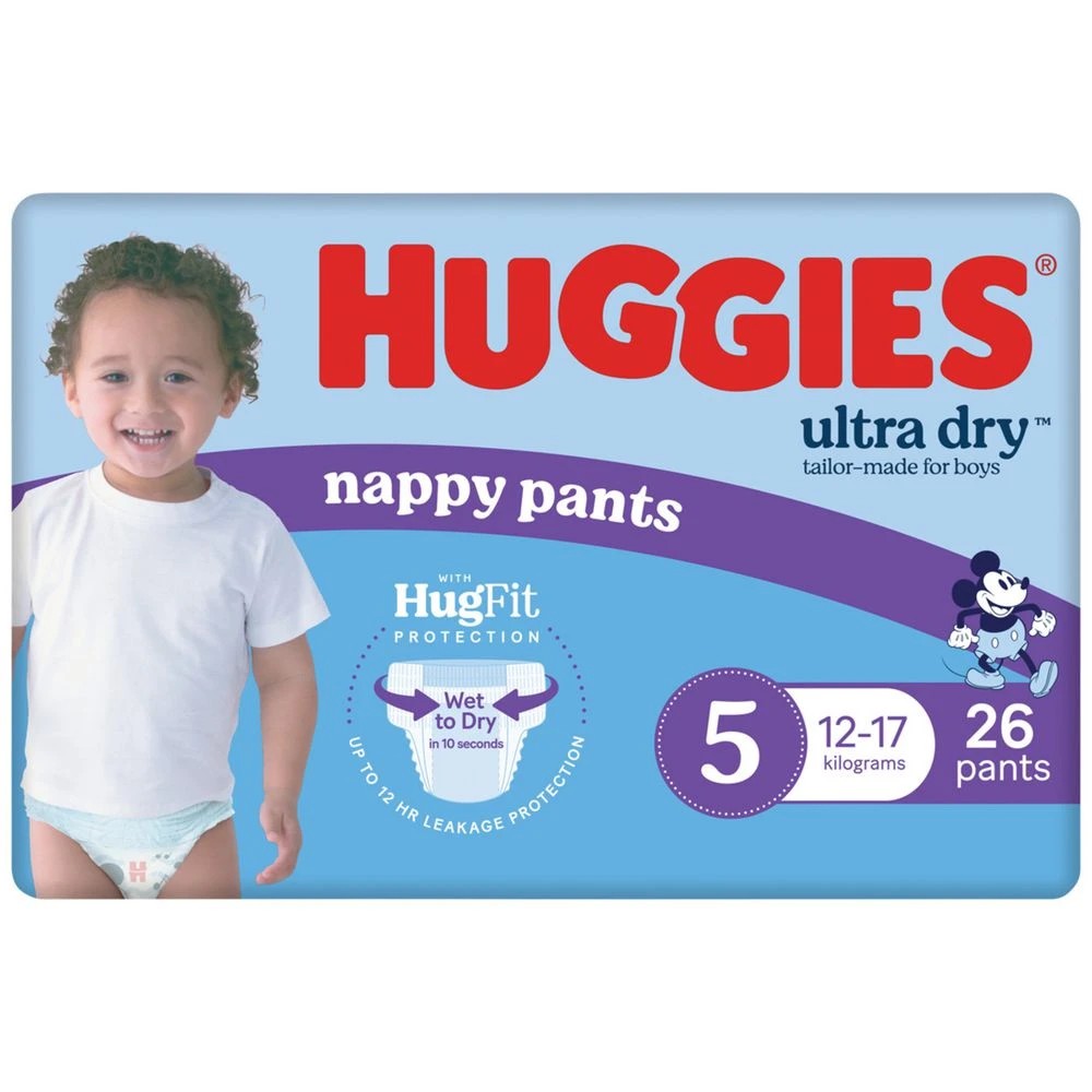 2 Huggies Nappy Pants Walker Boy 26 Pack, 2 of 10