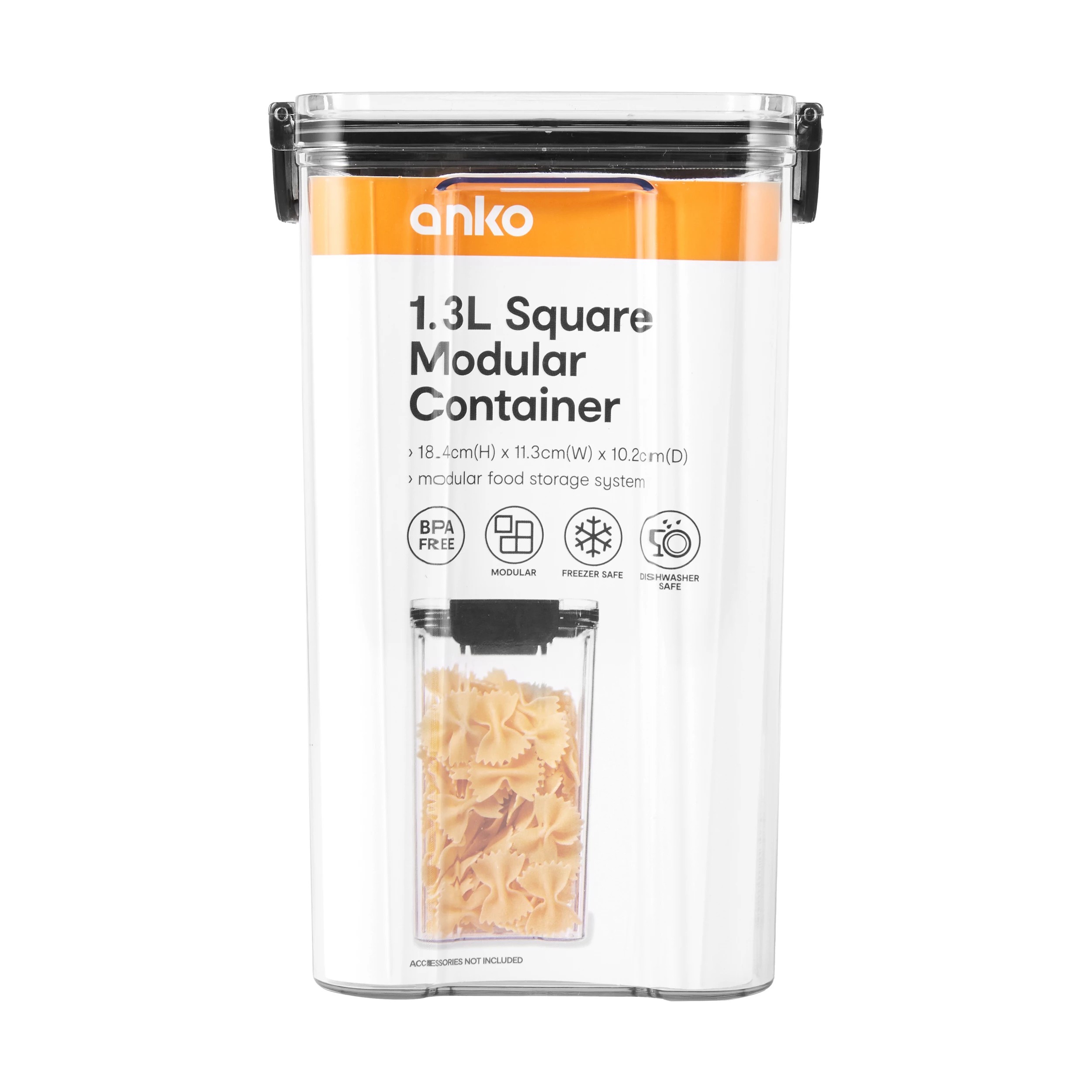 5 1.3L Square Modular Container, 5 of 5