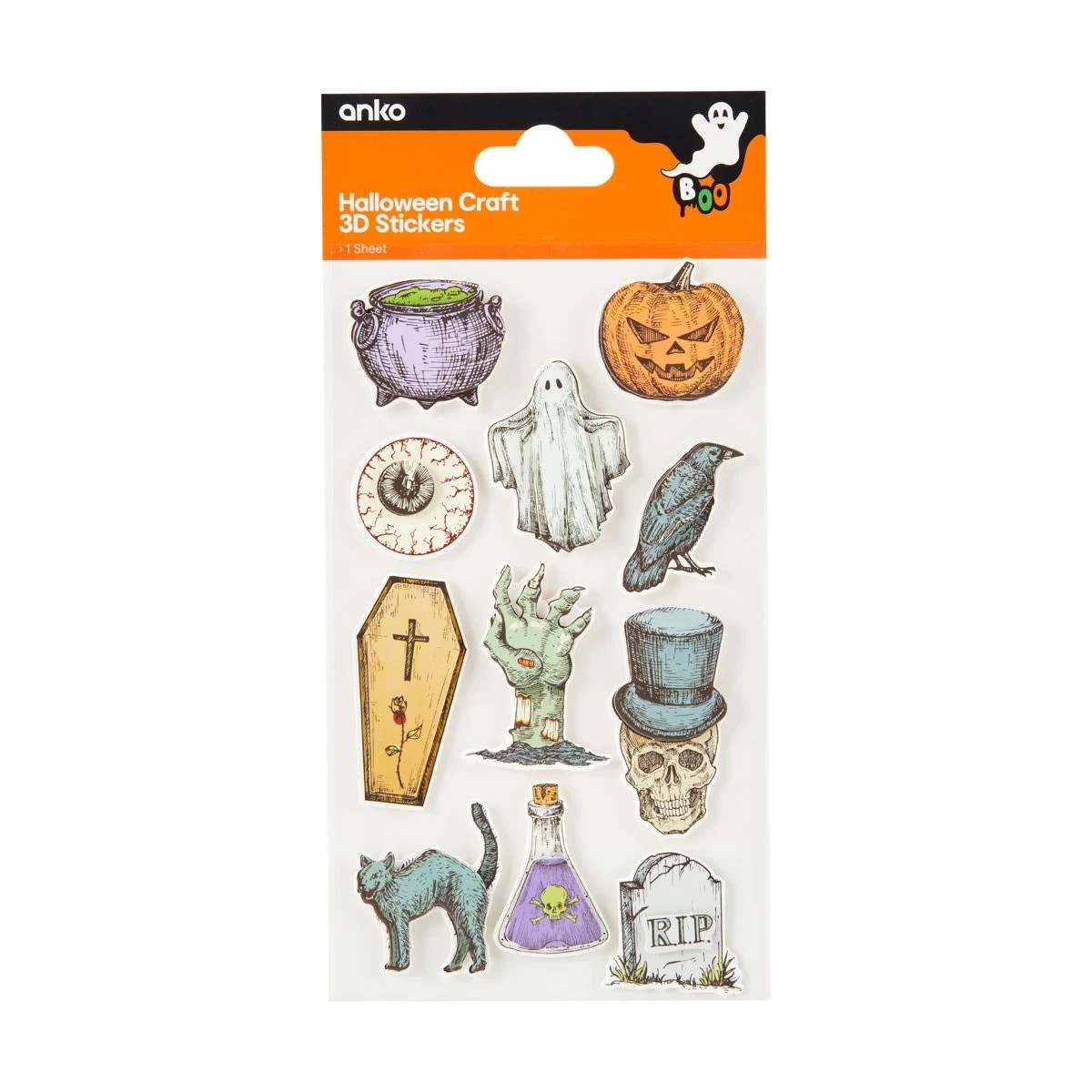 1 Halloween Craft 3D Stickers, 1 of 3