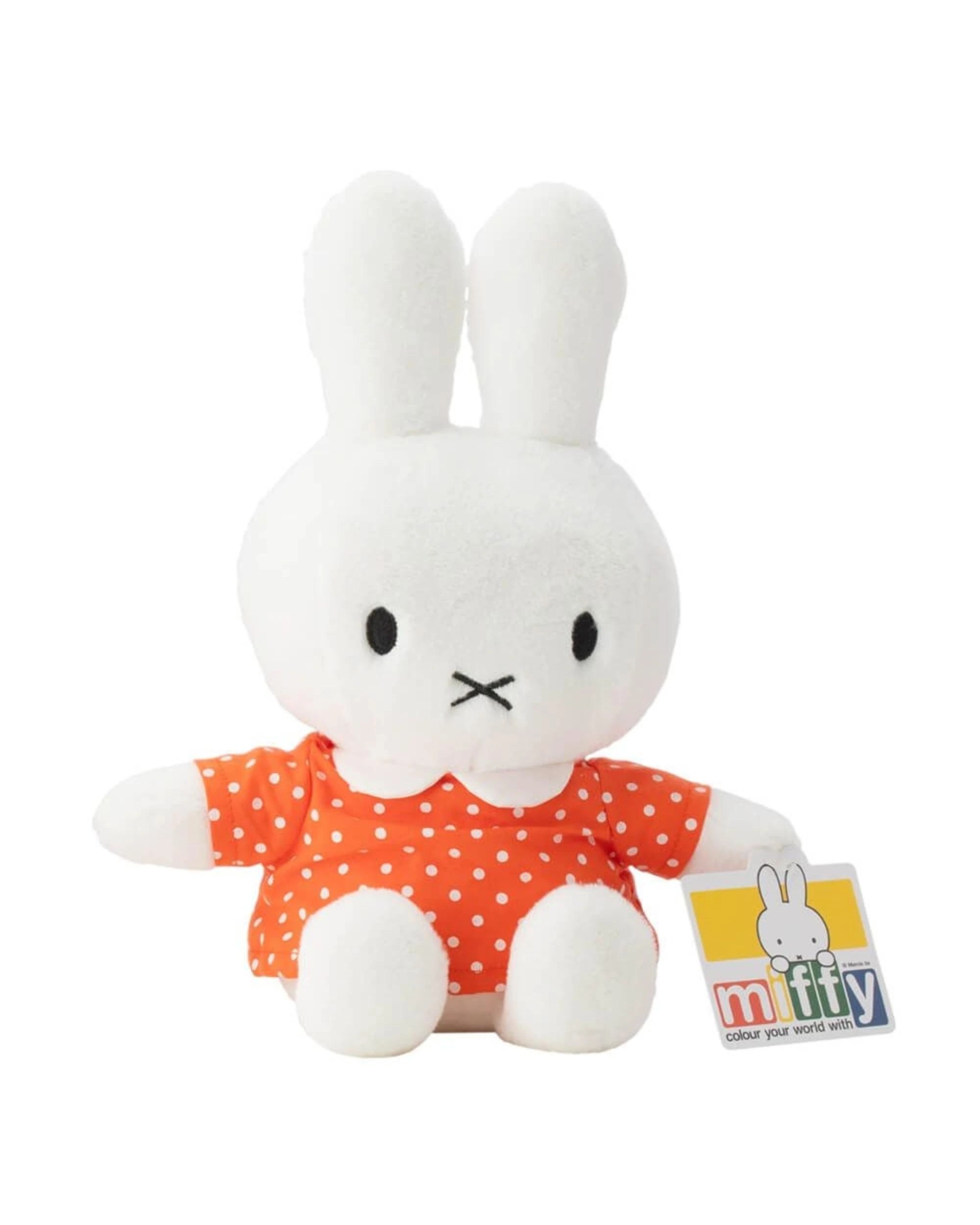 1 Miffy Orange Spot Dress 29cm Plush - Orange, 1 of 6