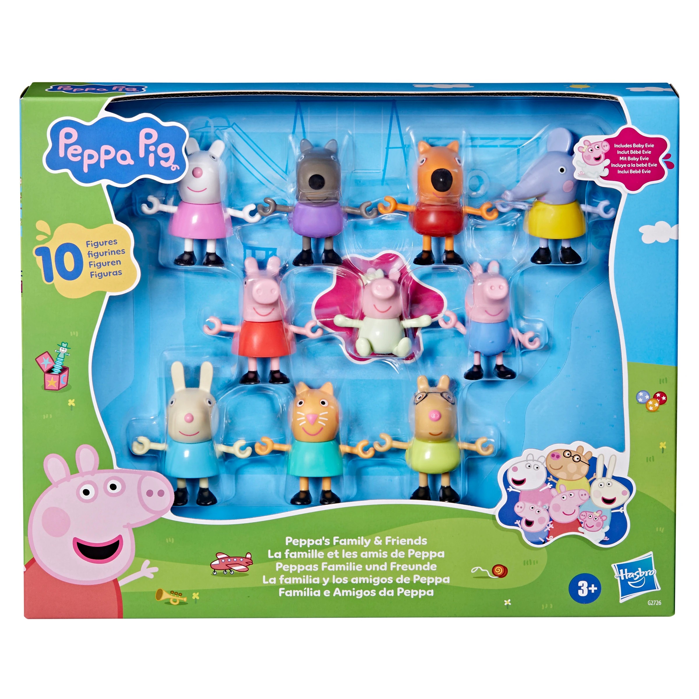 1 10 Pack Peppa Pig Friends and Family Figures, 1 of 3