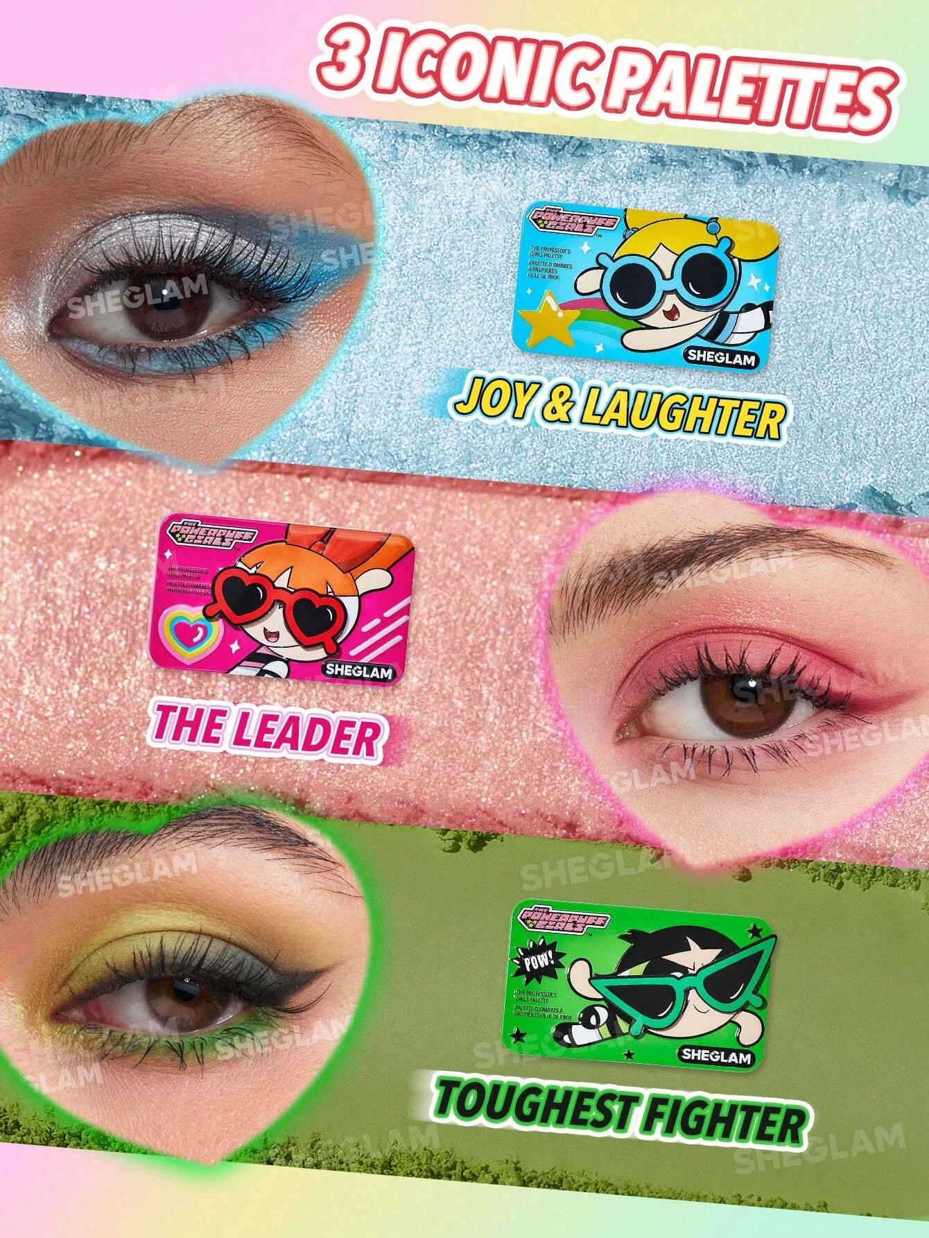 7 The Powerpuff Girls x SHEGLAM The Professor's Girls Eyeshadow Palette - Toughest Fighter, 7 of 7