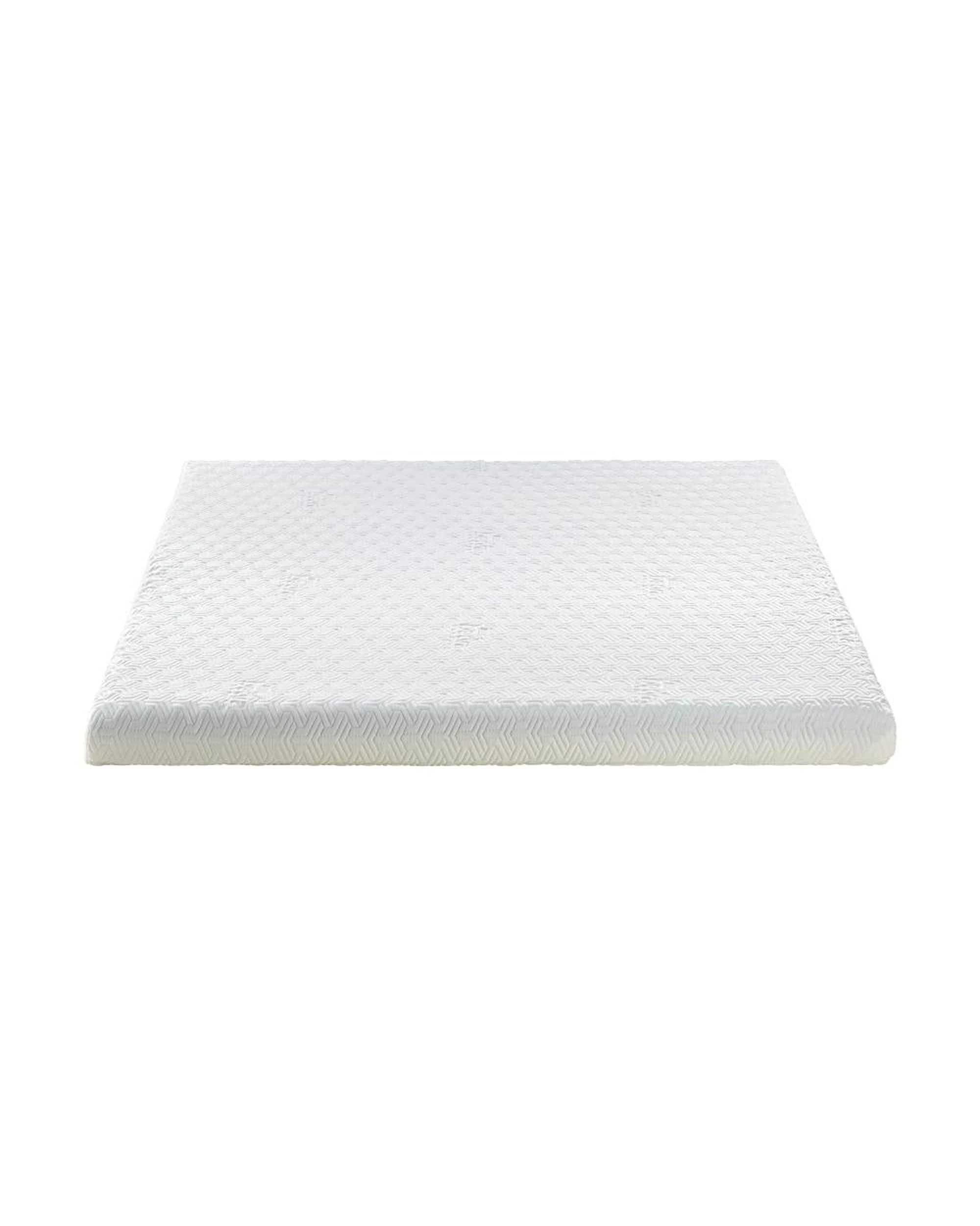 2 Bedra 10cm Reversible Cool Gel Memory Foam Mattress Topper, King, White - White, 2 of 7