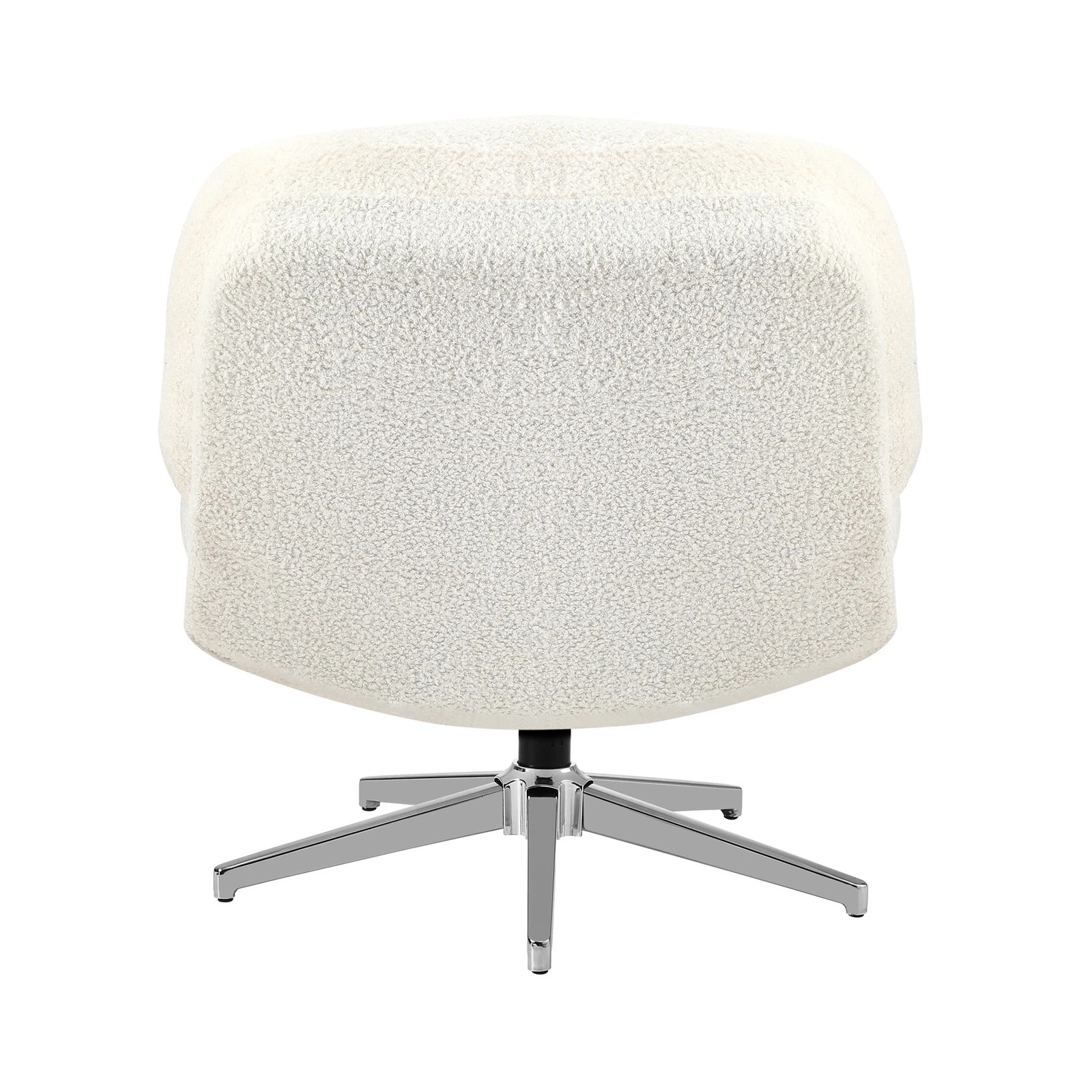 10 Oikiture 2x Armchair Swivel Lounge Chair Padded Accent Chairs Boucle - White, 10 of 10