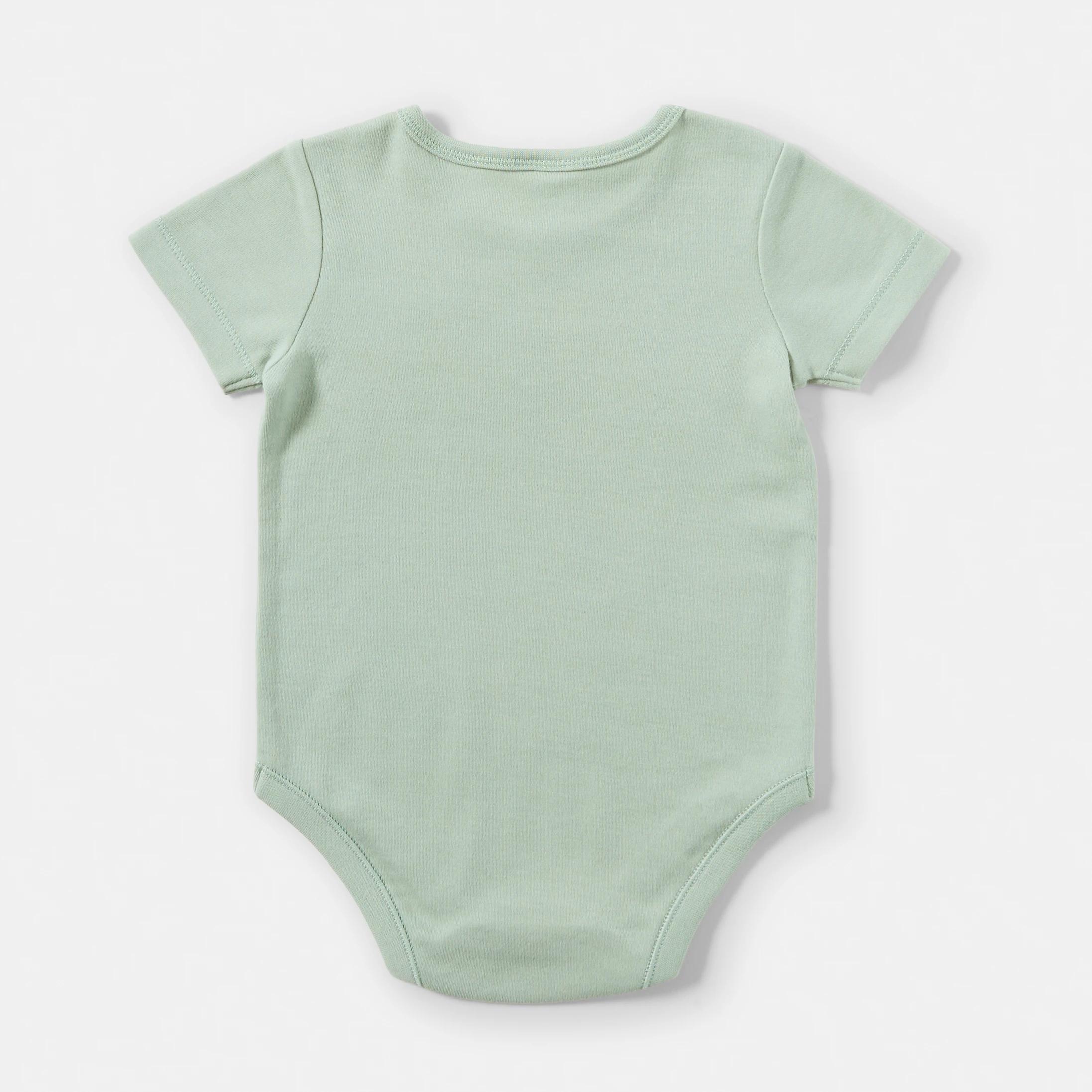 2 Short Sleeve Placement Print Bodysuit GREEN SNACKS, 2 of 3