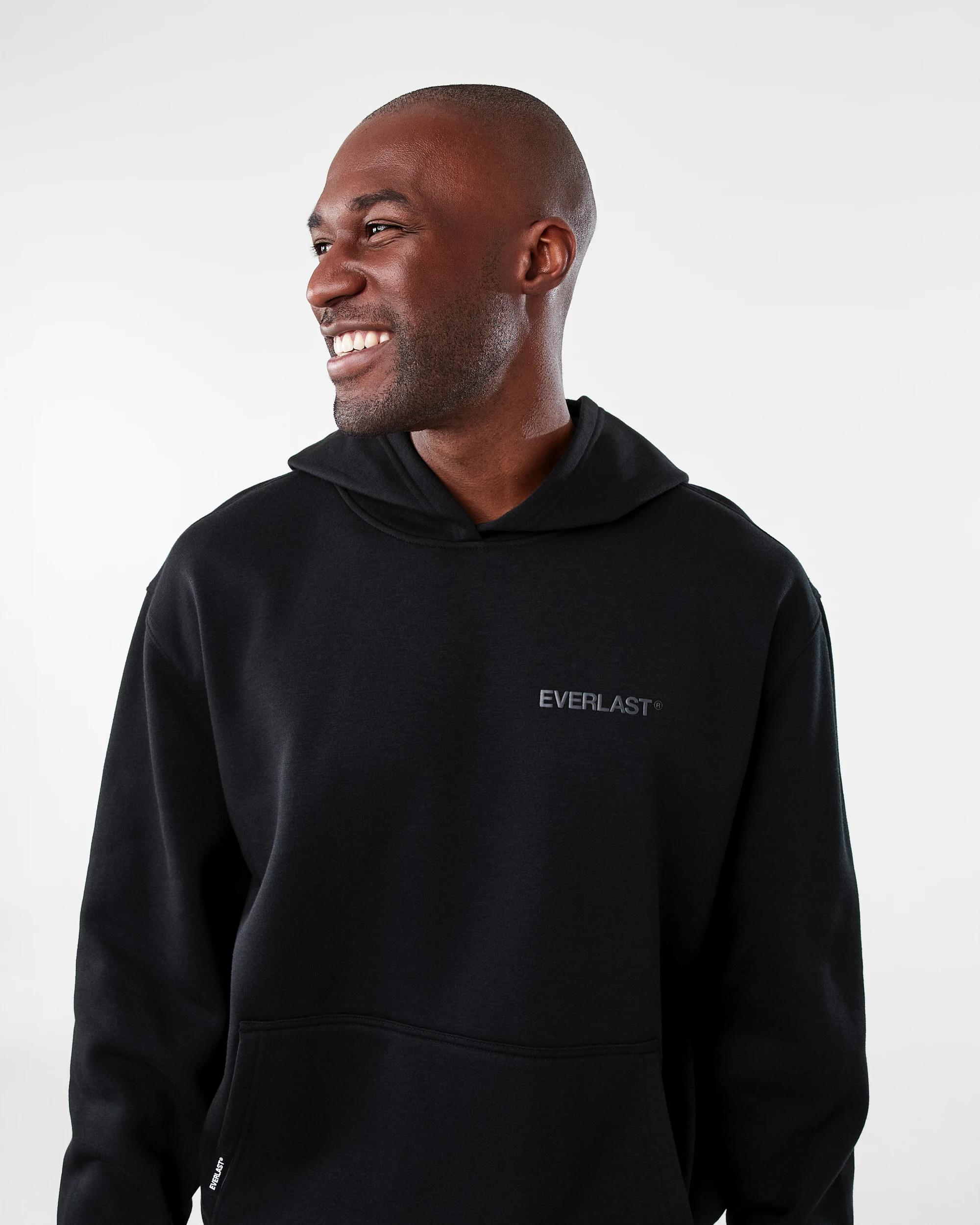 4 Everlast Mens Oversized Hoodie Black, 4 of 9