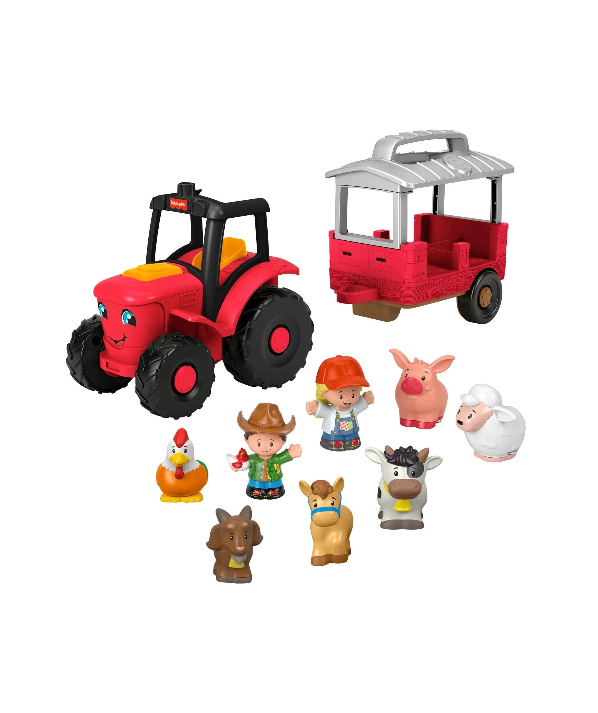 3 Fisher Price Mattel Little People Caring for Animals Tractor Gift Set Musical Farm Truck - Multi, 3 of 6