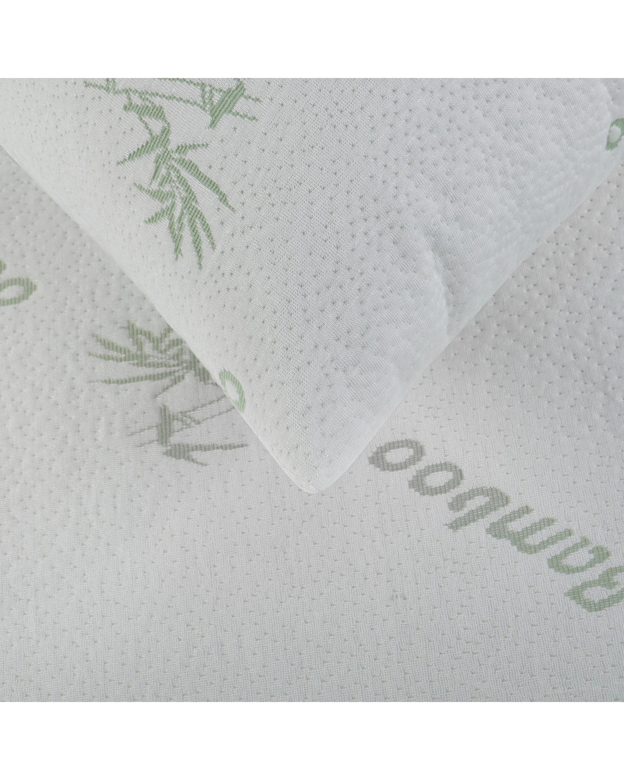 4 Dreamaker Bamboo Knitted Waterproof Pillow Protector Standard 48x73cm (2 Pack) - White, 4 of 4