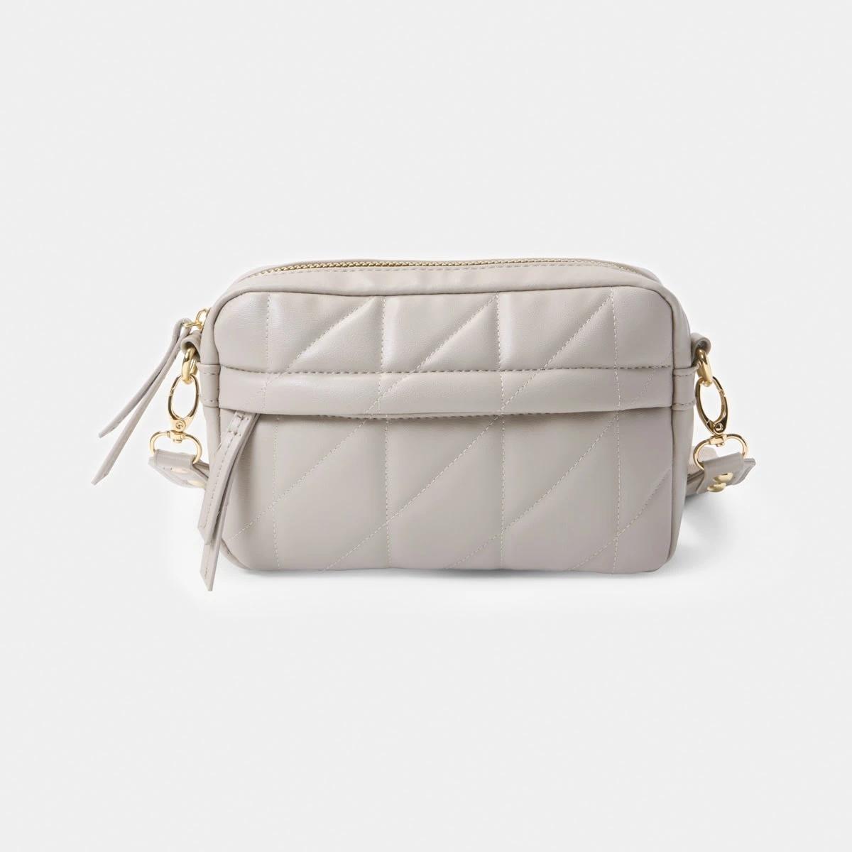 1 Quilted Crossbody Bag SMOKEY TAUPE, 1 of 5