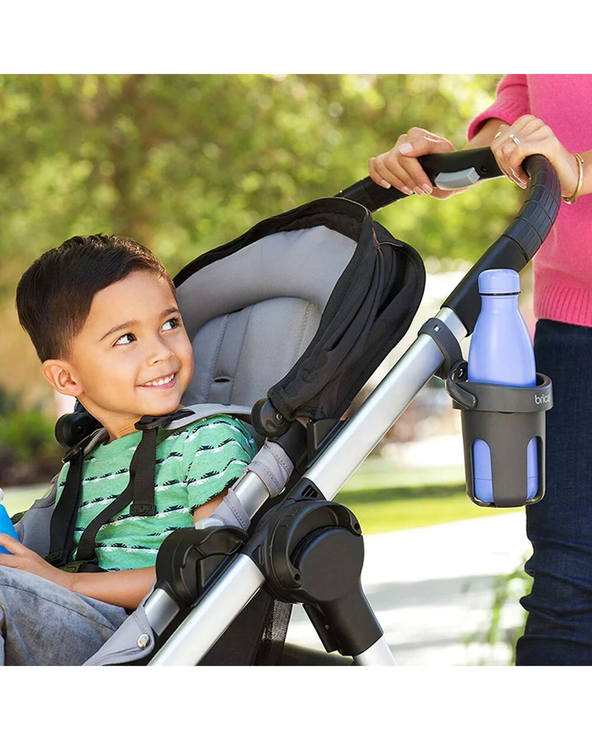 5 Munchkin Brica Easy Attach Stroller Drink Pod Cup Holder Flexi-Grip Strap - Plain, 5 of 5