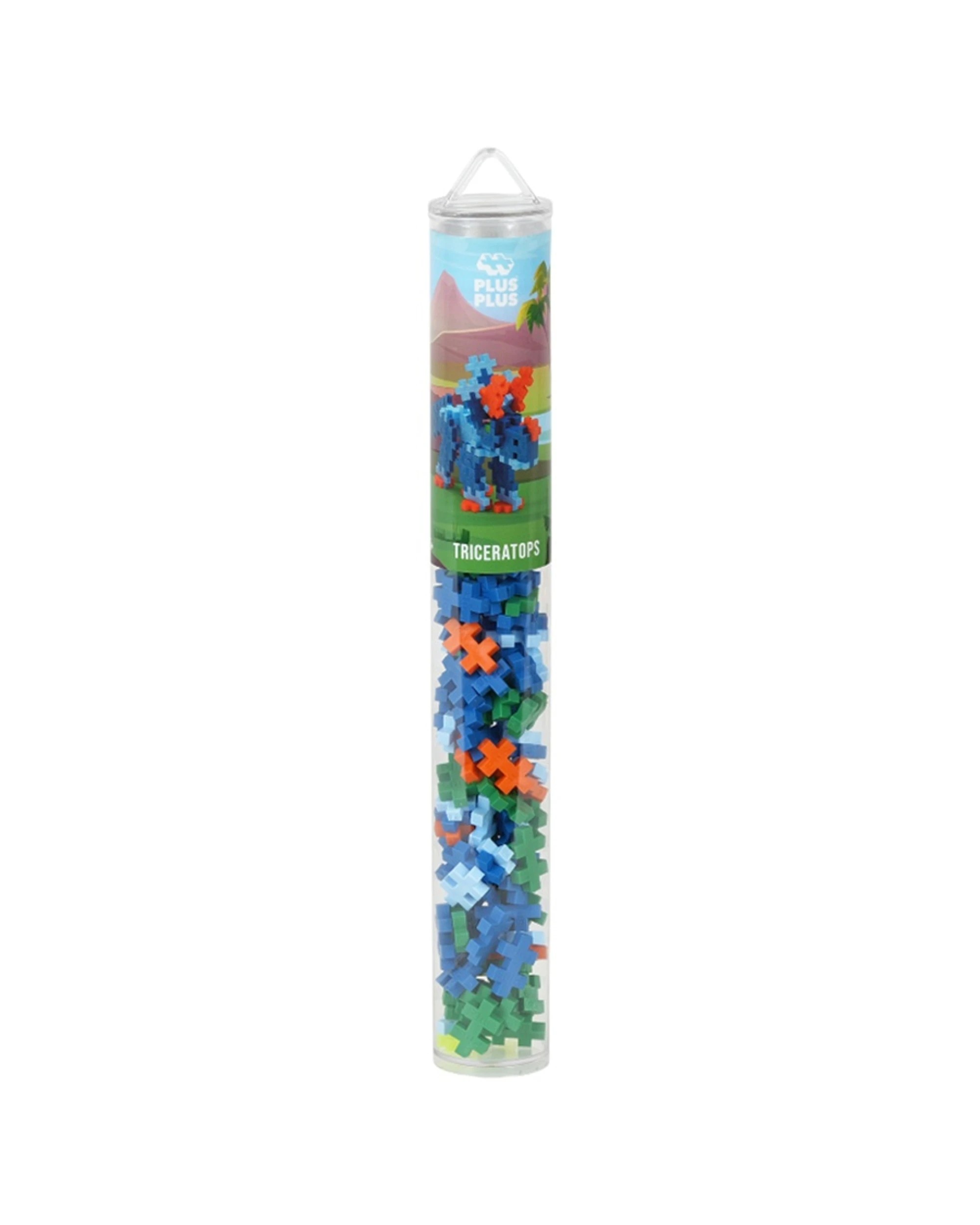 2 Plus-Plus 100pc Triceratops Tube Creativity Puzzle Kids Toy, 2 of 3