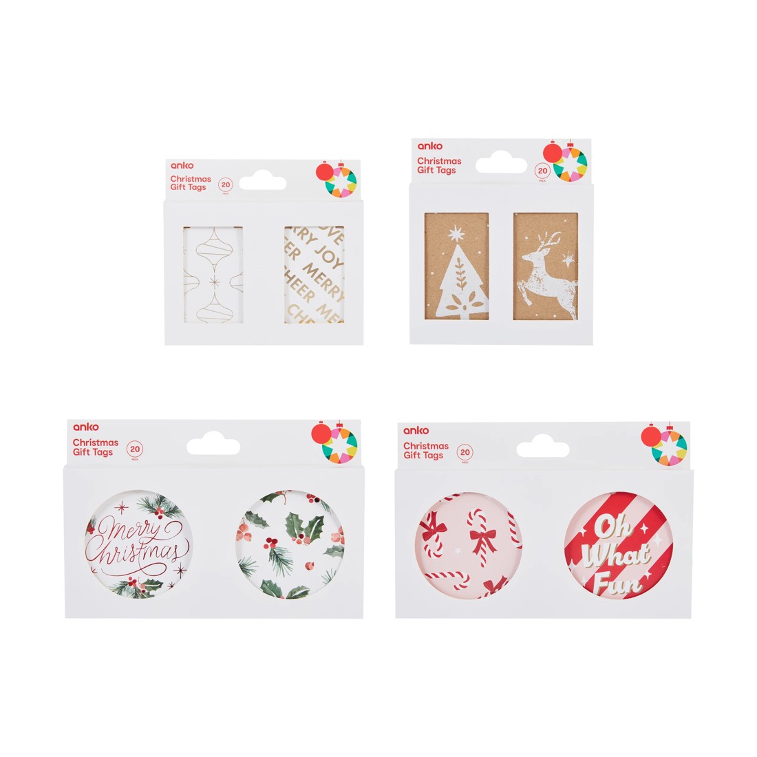 1 20 Pack Christmas Gift Tags - Assorted, 1 of 7