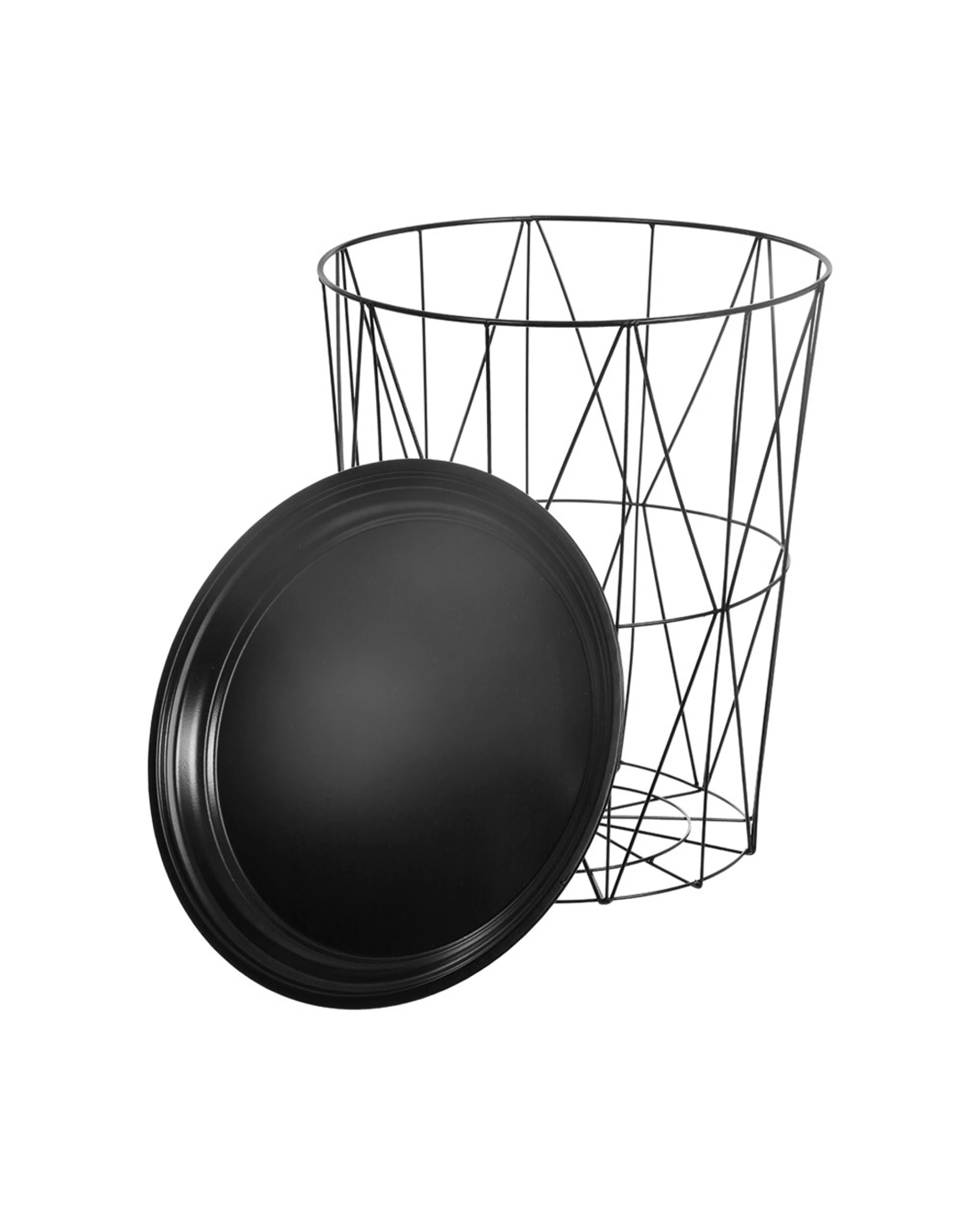 2 Boxsweden Toska Wire Storage Table 39x46cm With Removable Metal Top
 - Black, 2 of 2