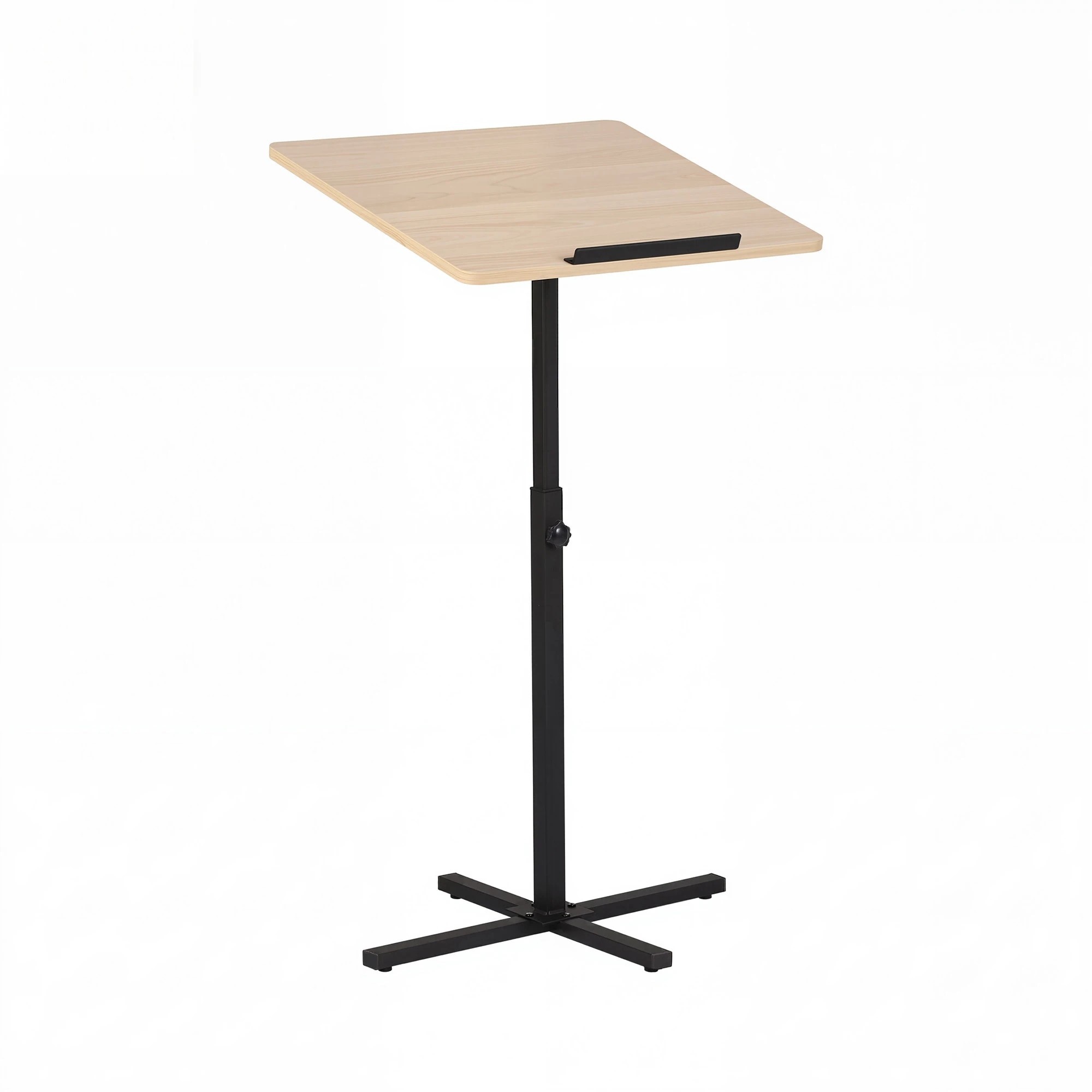 1 Artiss Floor Podium Stand 78-127CM Height Adjustable Portable Laptop Desk - Natural, 1 of 10