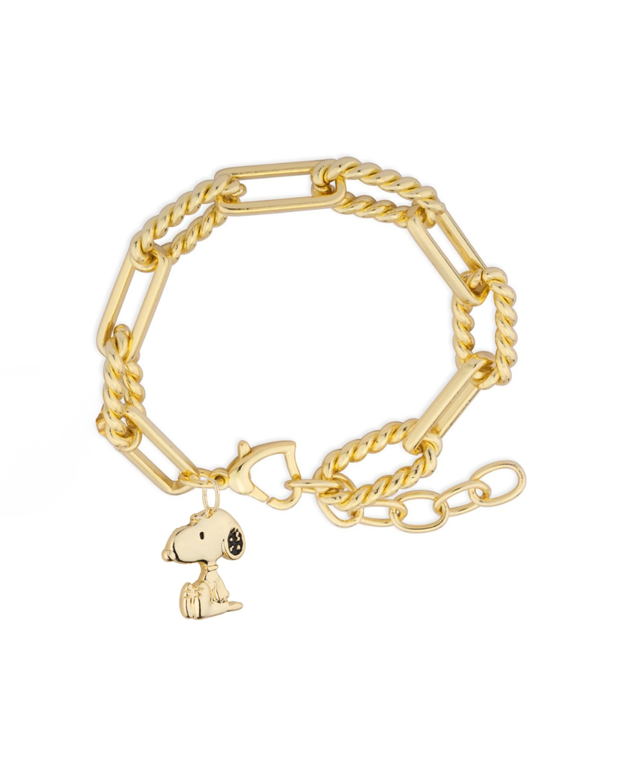 2 Couture Kingdom Peanuts Accessory Snoopy Bracelet Charm Jewellery - Gold, 2 of 4