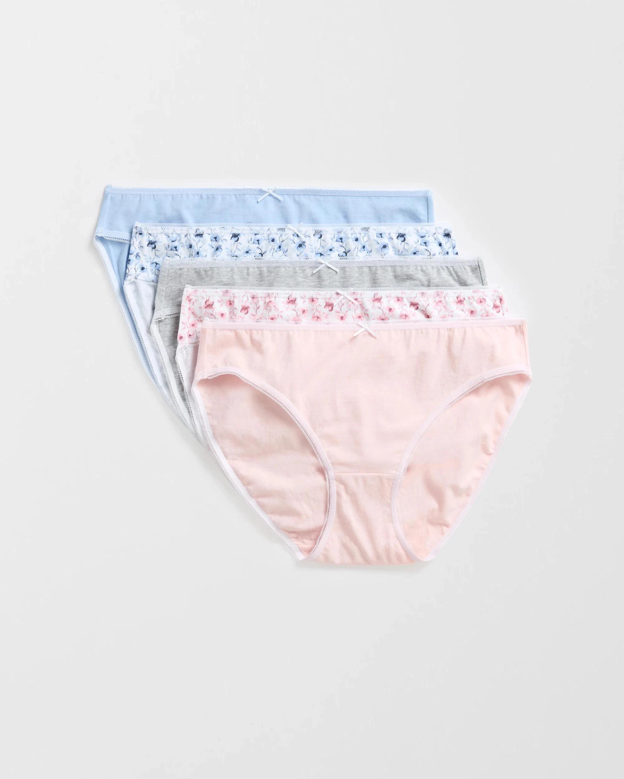 1 Target Women's Cotton/Elastane Bikini Briefs 5 Pack MULTI/WATER COLOUR FLORAL, 1 of 5