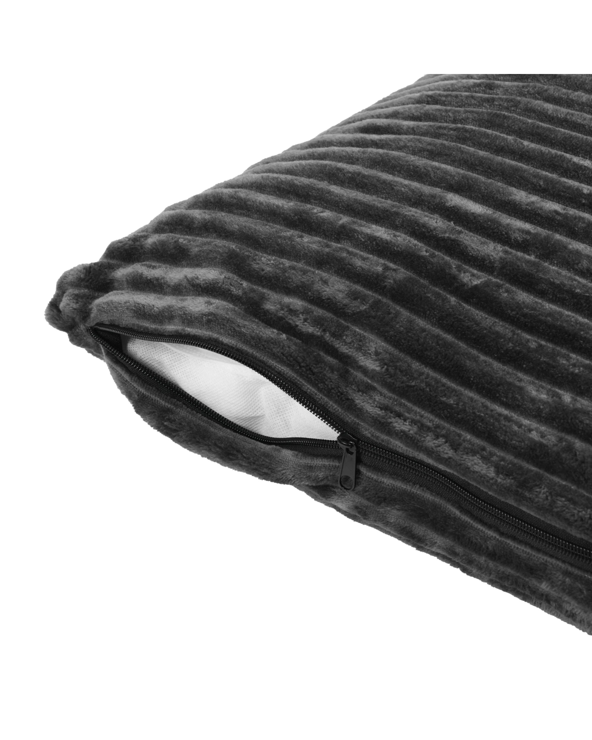 5 Charlie's Ascher Plush Corduroy Square Pet Nest Bed Medium - Grey, 5 of 7