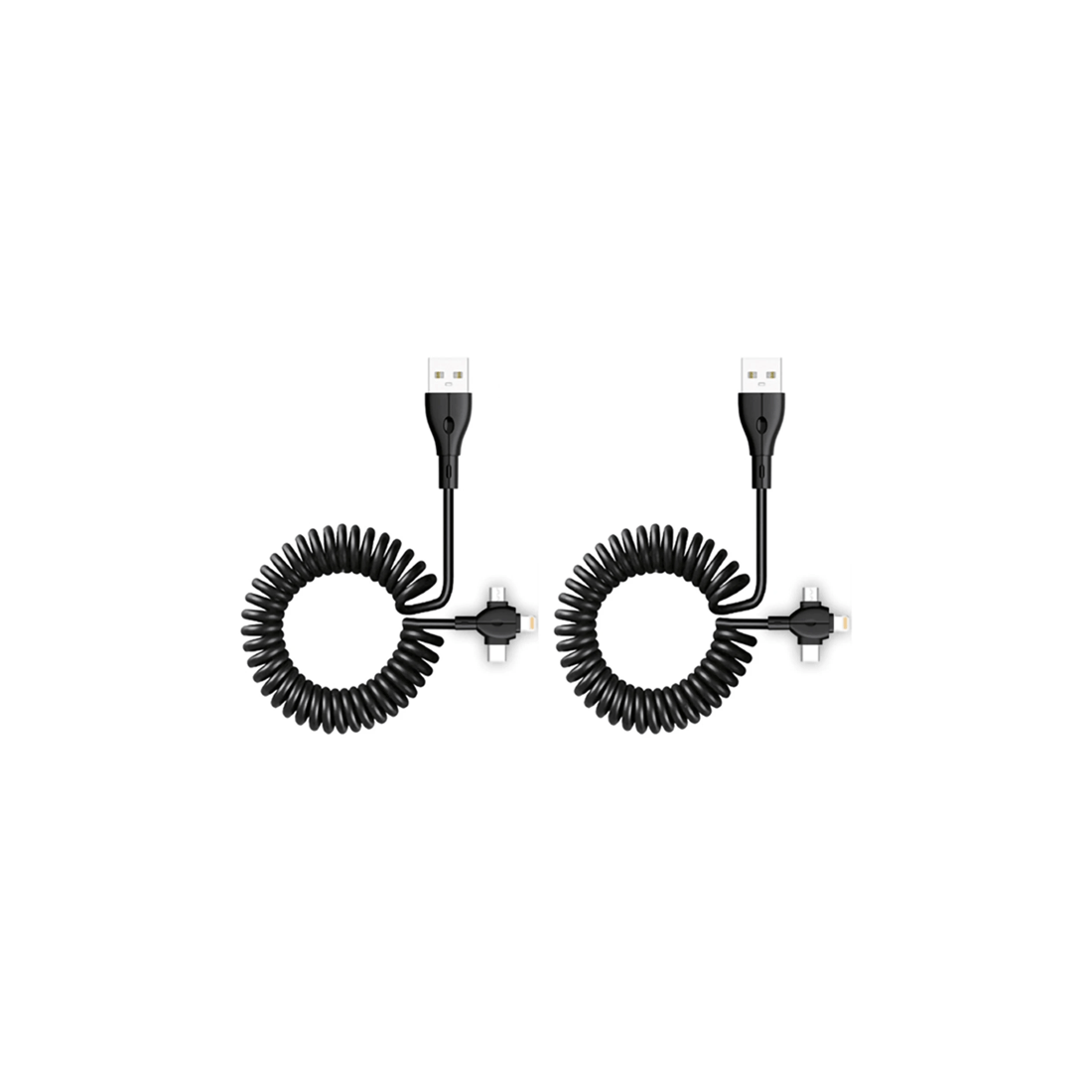 1 SANSAI 3-In-1 Multi Charging Cable USB Cable Fast Charging Extendable 2 Pack
 - multi, 1 of 3