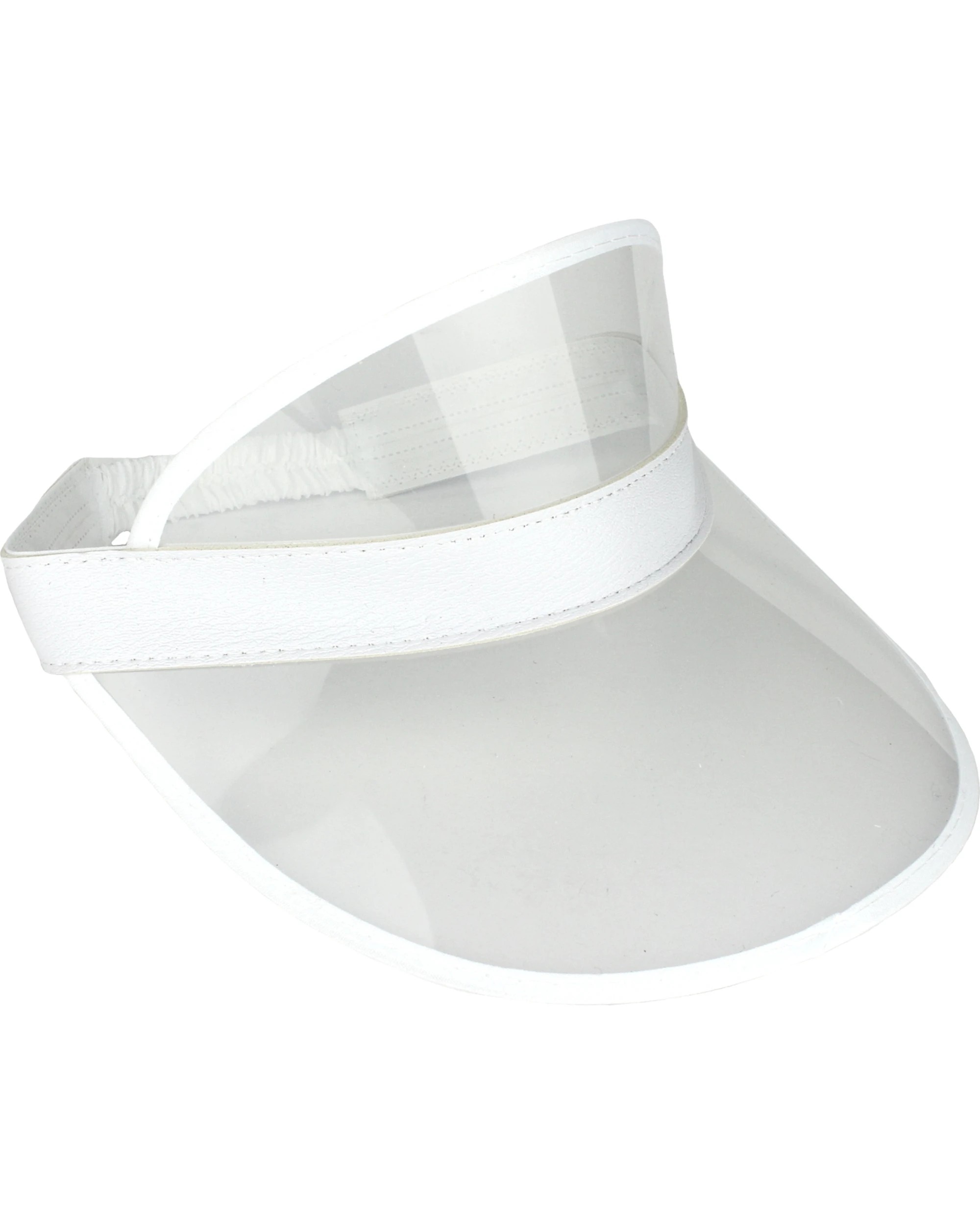 1 JD Party 80's Plastic Clear And White Rim Visor - White, 1 of 1