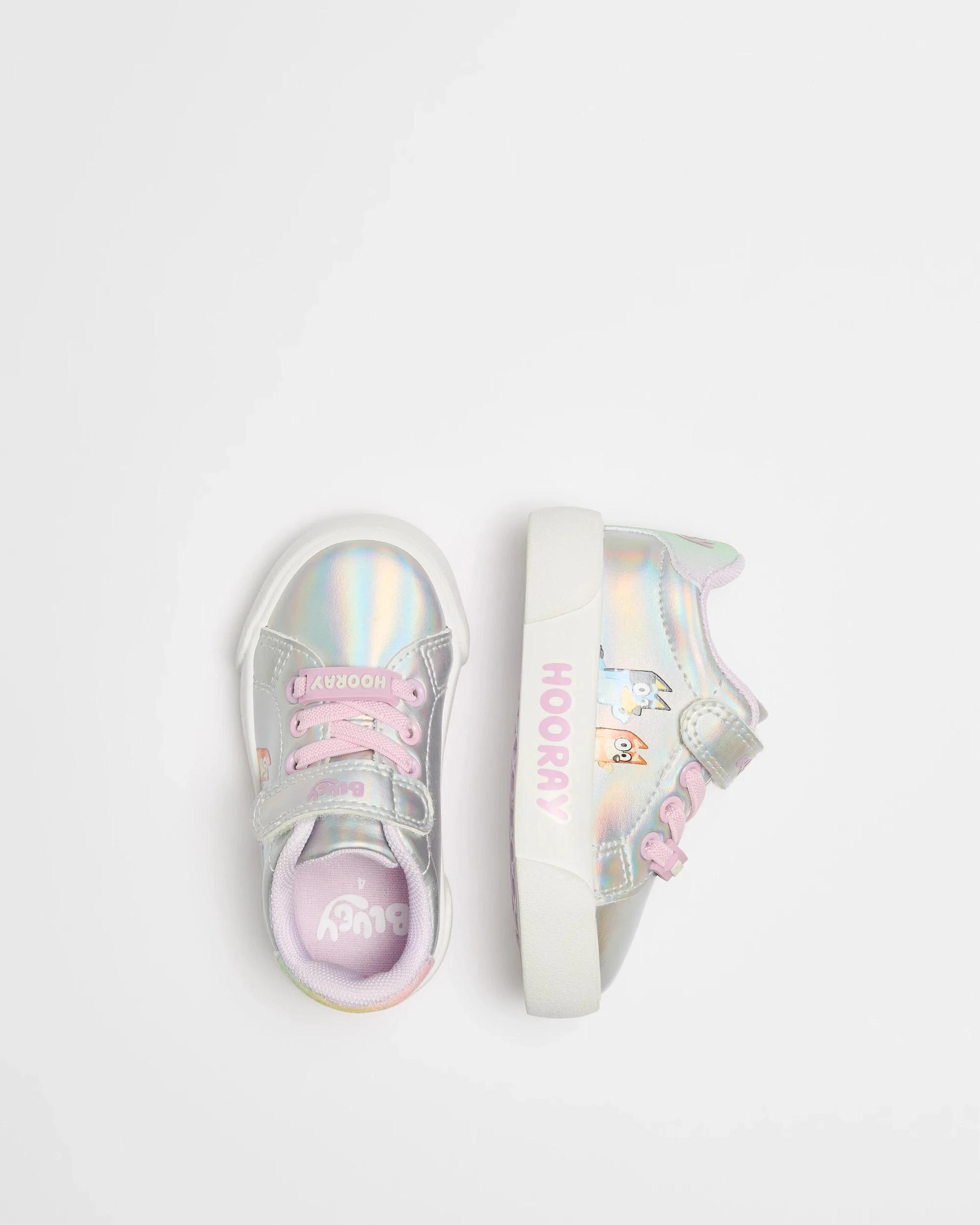 2 Baby Girls First Walker Bluey Sneaker SILVER, 2 of 3