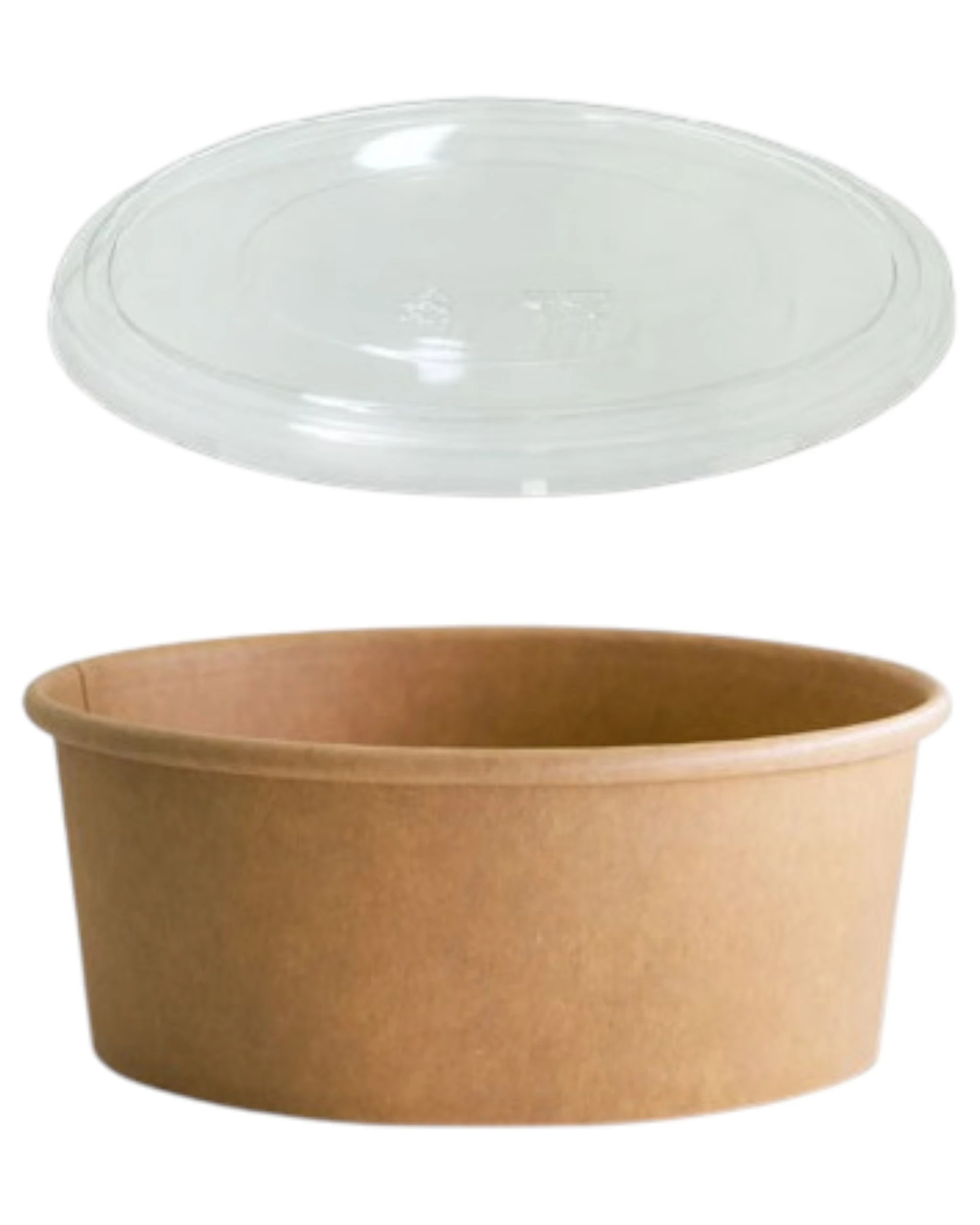 1 Huhtamaki 50 Pack Kraft Paper Food Bowls And Lids 750ml - Brown, 1 of 1