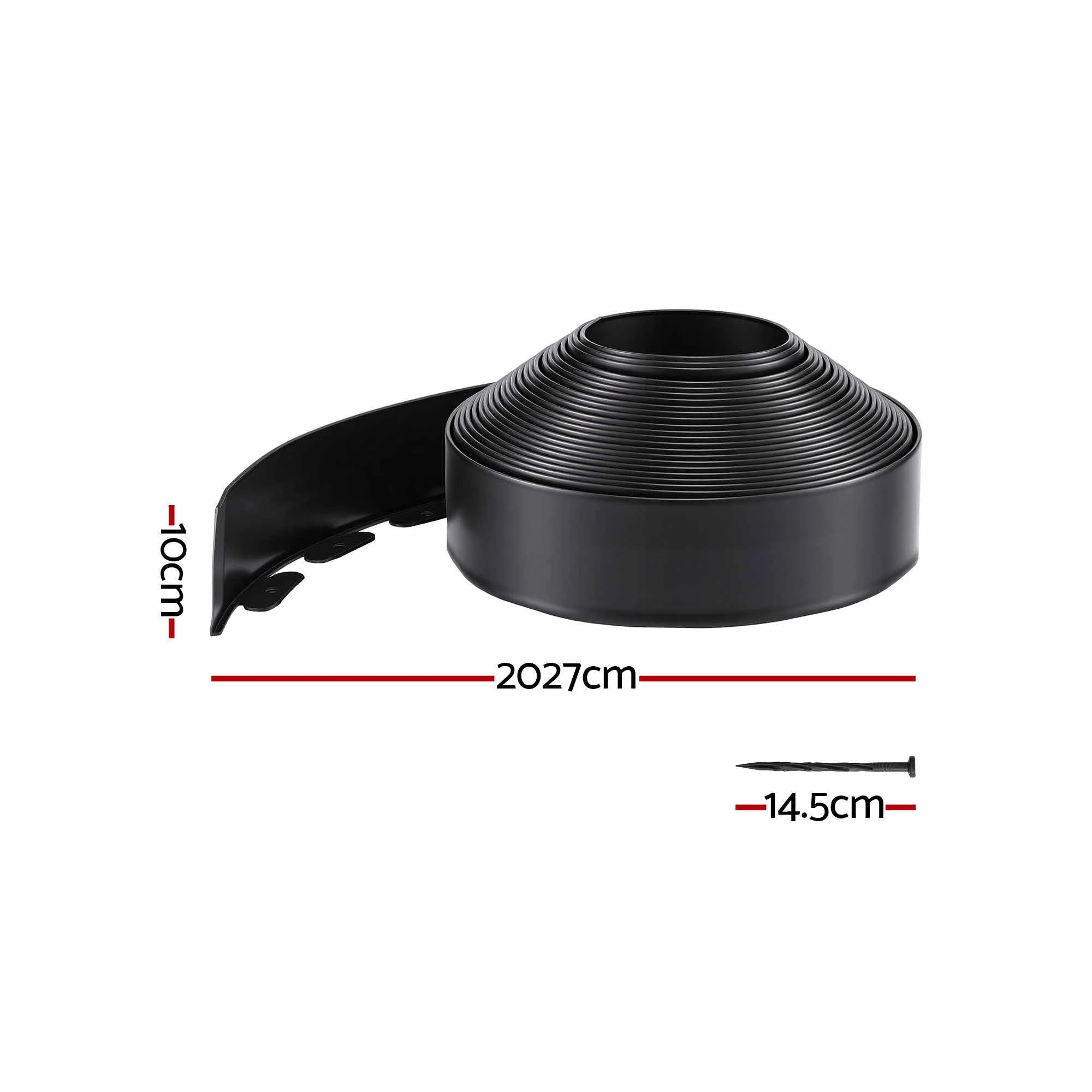2 Green Fingers Garden Edging 60ft 30pcs Flexible Garden Border Plastic Lawn Edging - Black, 2 of 7