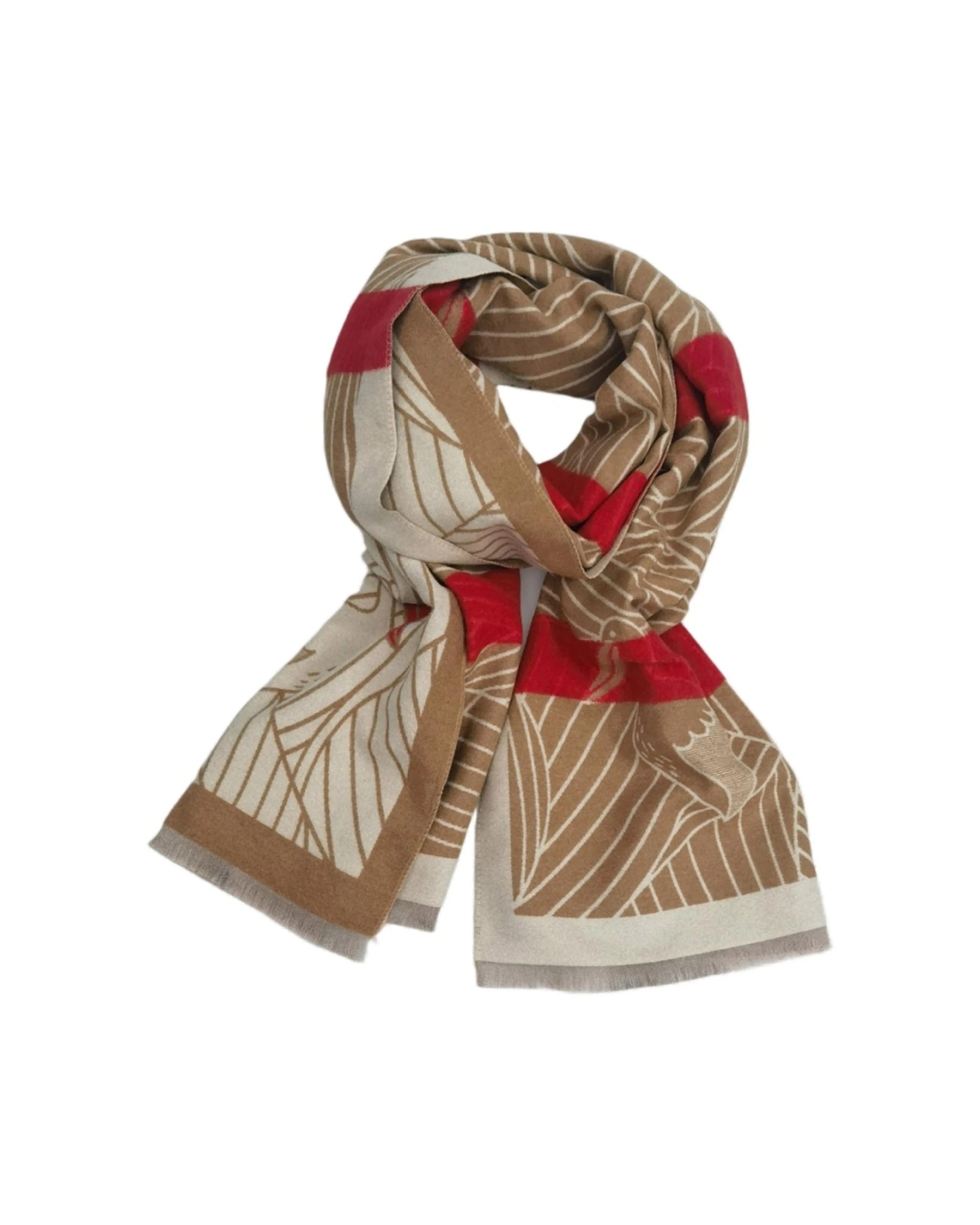 1 Urban Products Pelican Scarf Soft Fabric Womens Accessory 180cm - Beige, 1 of 1