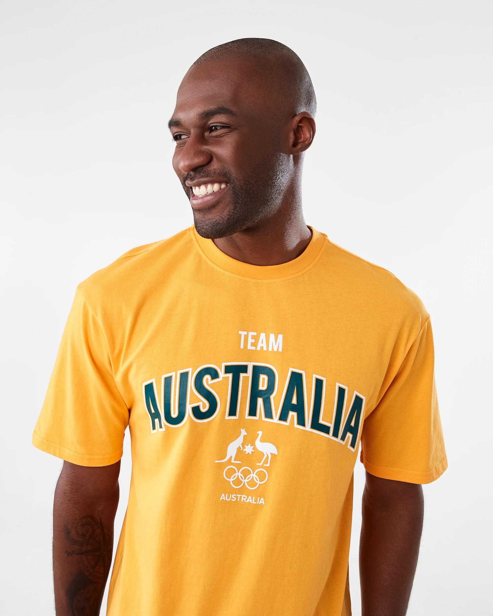 4 Team Australia Adult T-shirt Yellow, 4 of 7