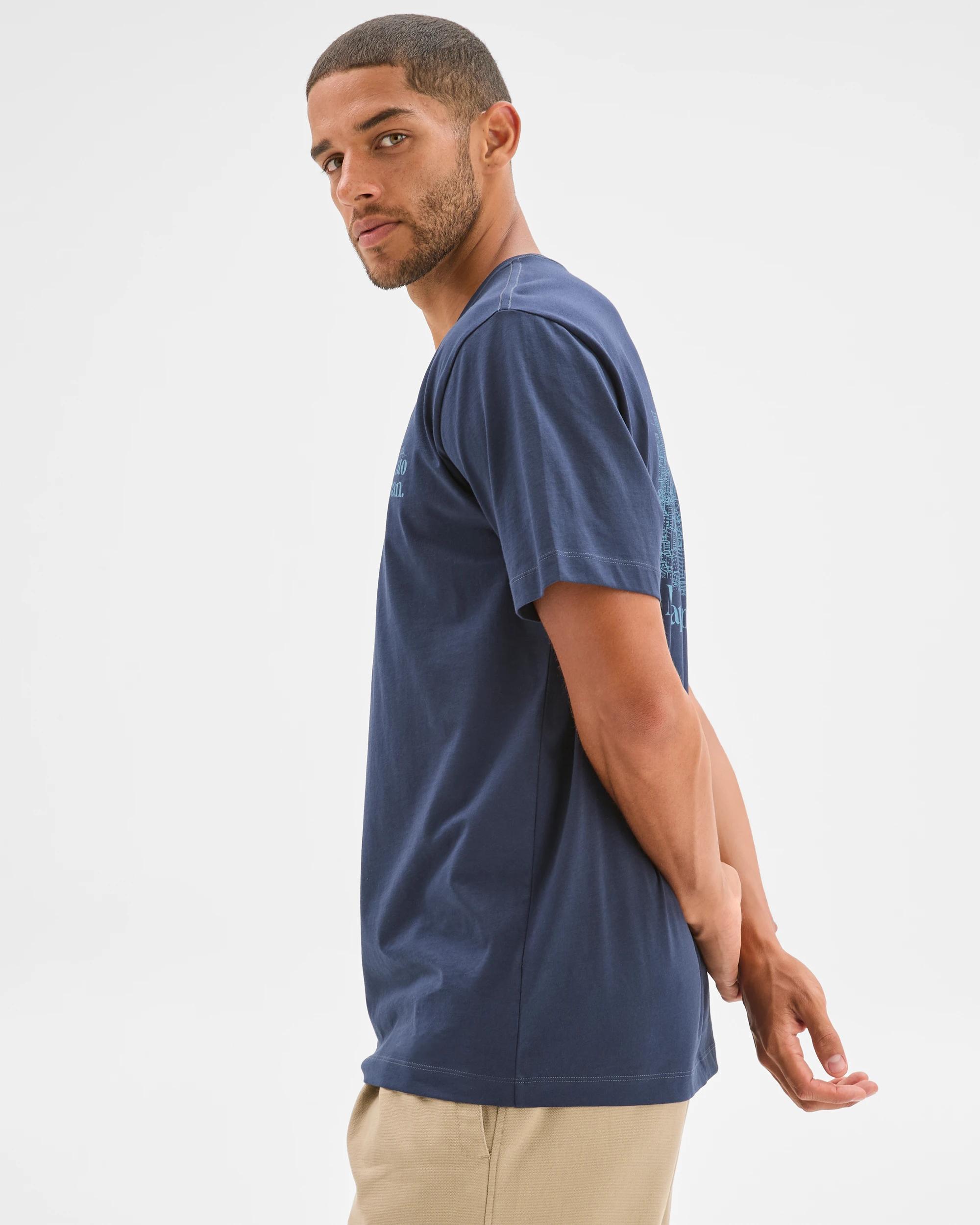 4 Target Man Australian Cotton Print T-Shirt NAVY, 4 of 5