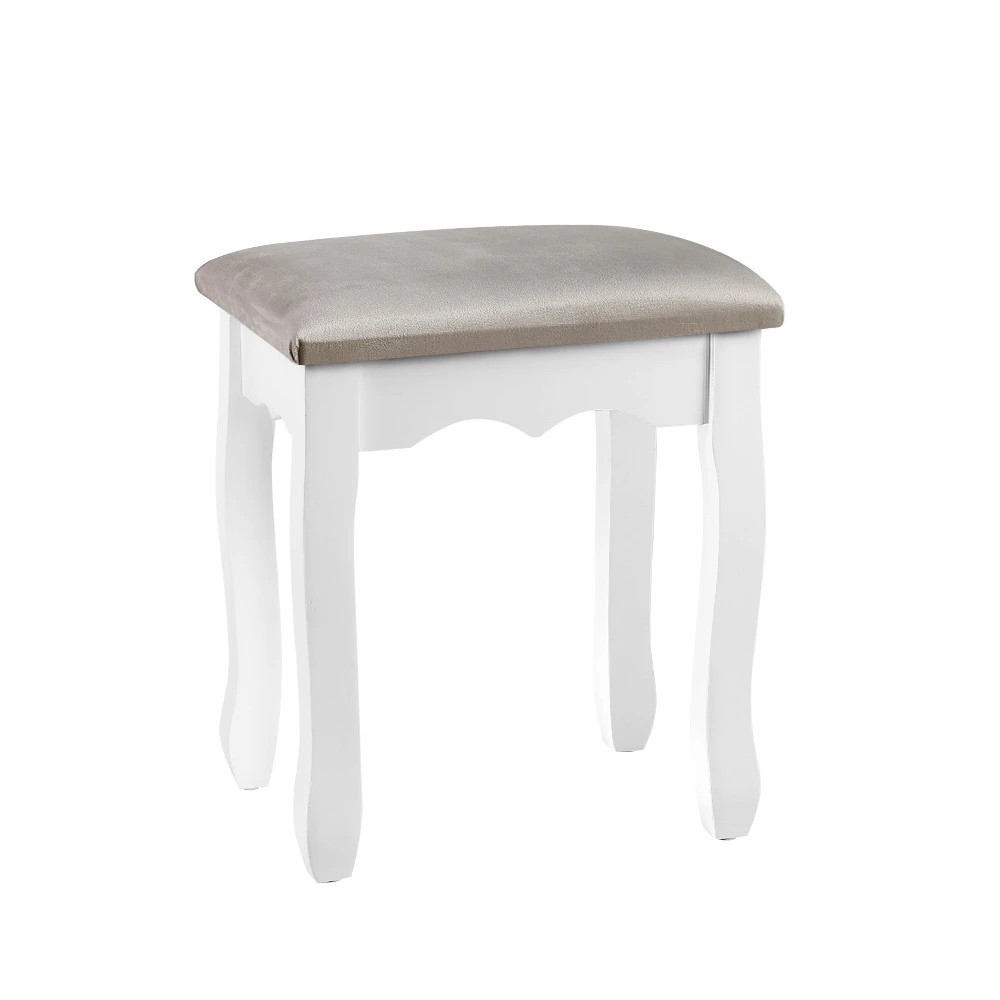 1 Artiss Dressing Table Stool Velvet - Grey, 1 of 5