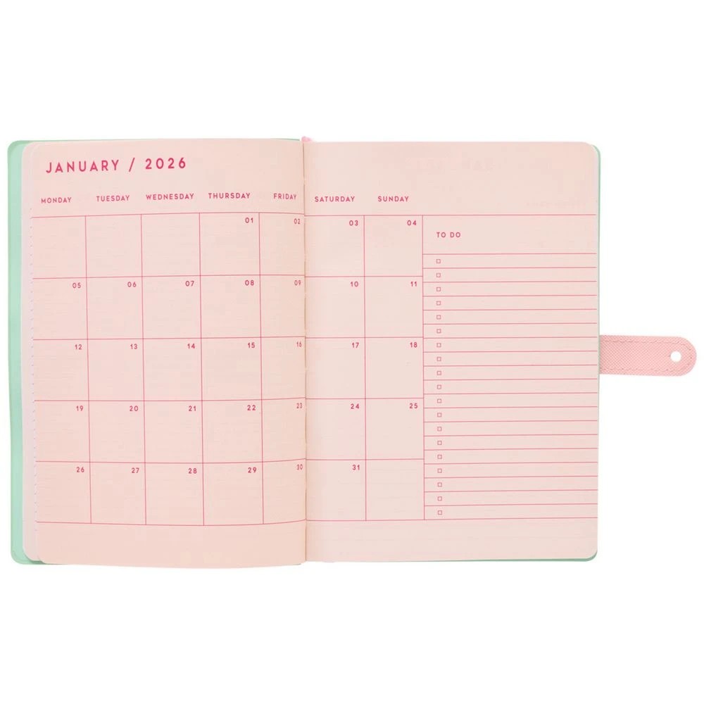 5 Otto A5 Week to View 2026 Colour Block Diary Jelly Mint, 5 of 7