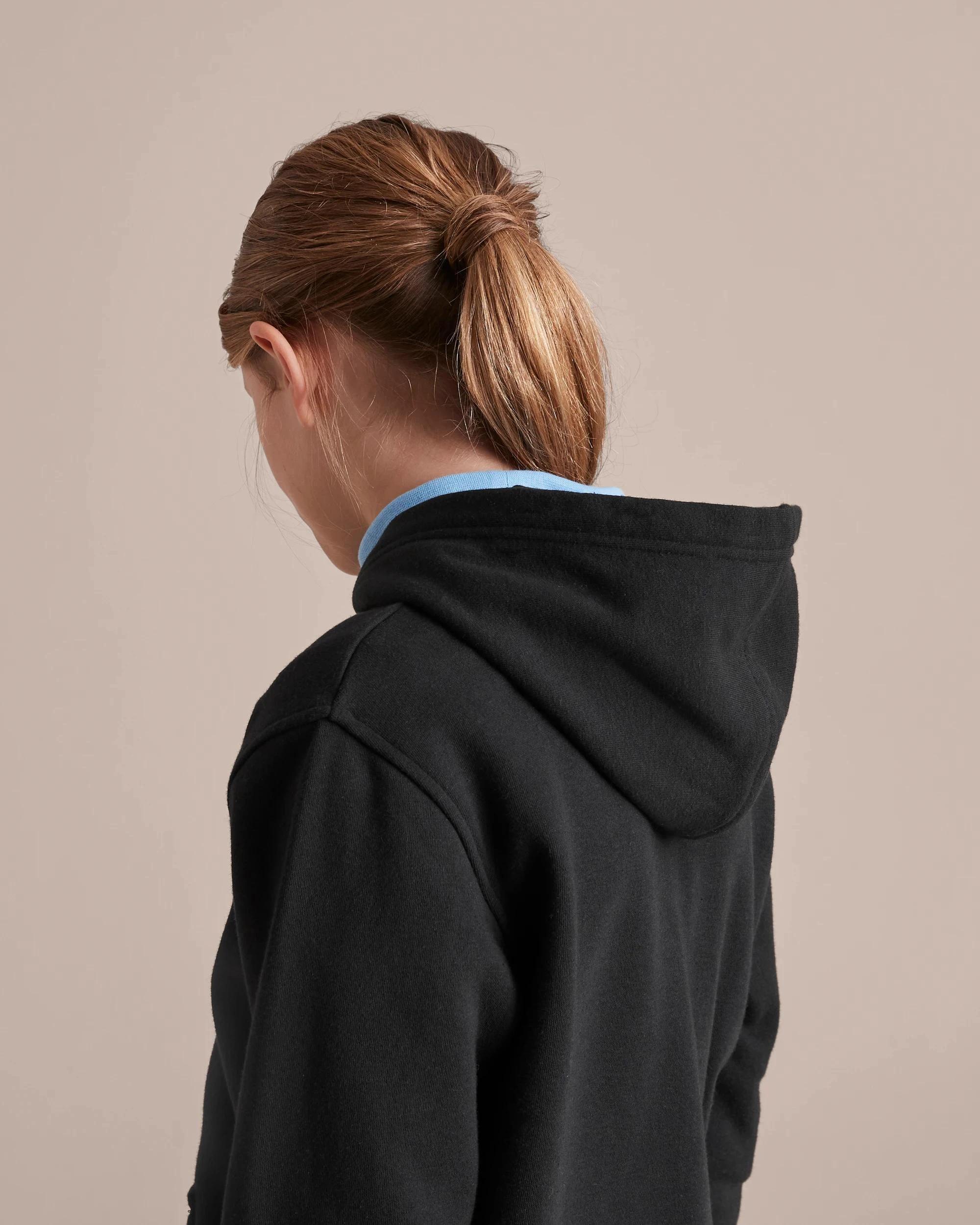 7 Target School Fleece Zip Thru Hoodie BLACK, 7 of 10