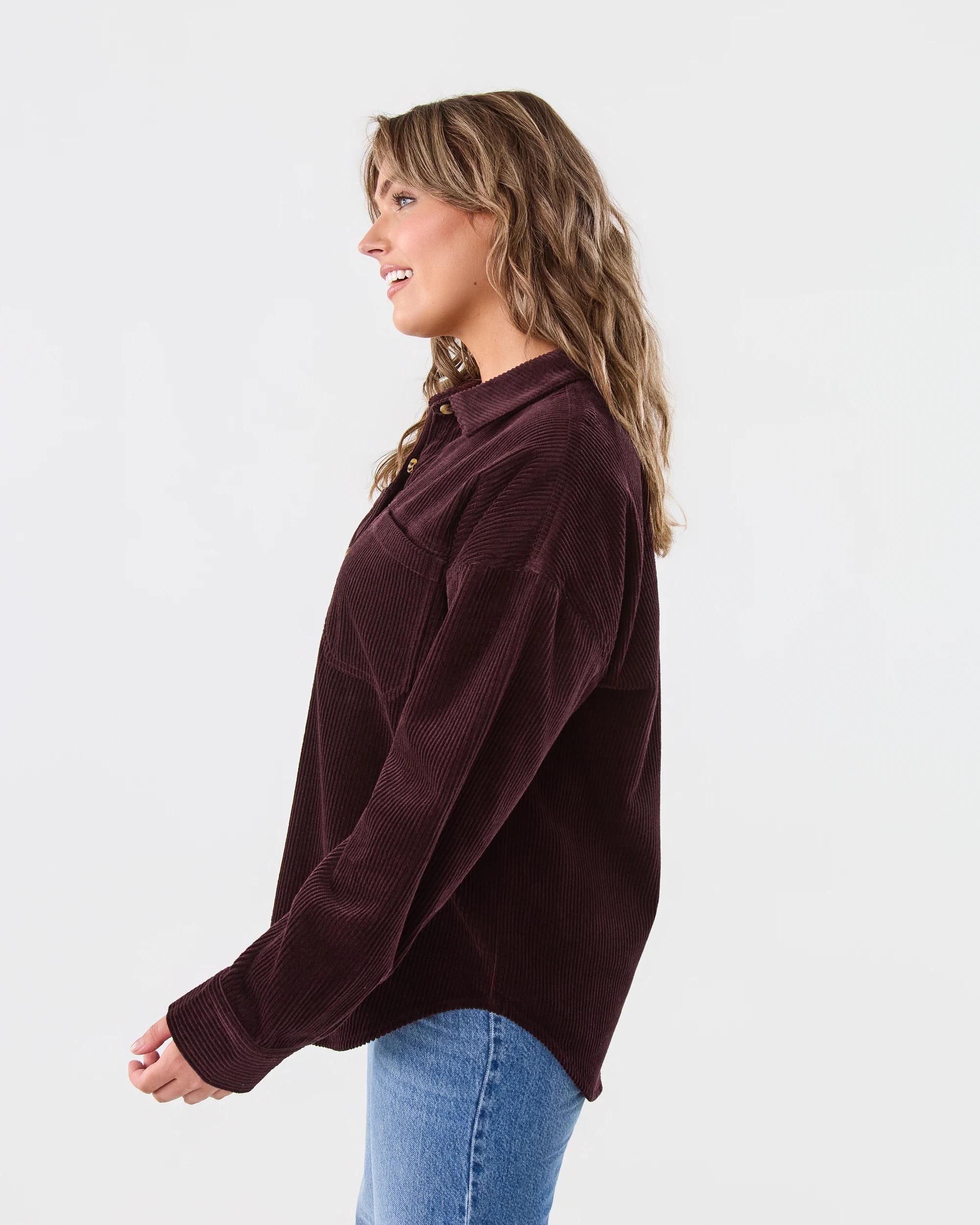 2 Long Sleeve Corduroy Shirt Fudge, 2 of 8