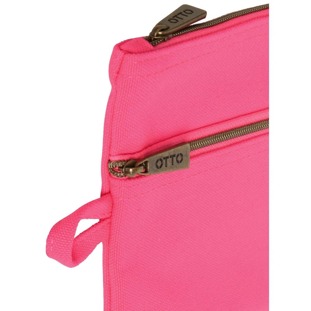 3 Otto Twin Zip Pencil Case Neon Pink, 3 of 3