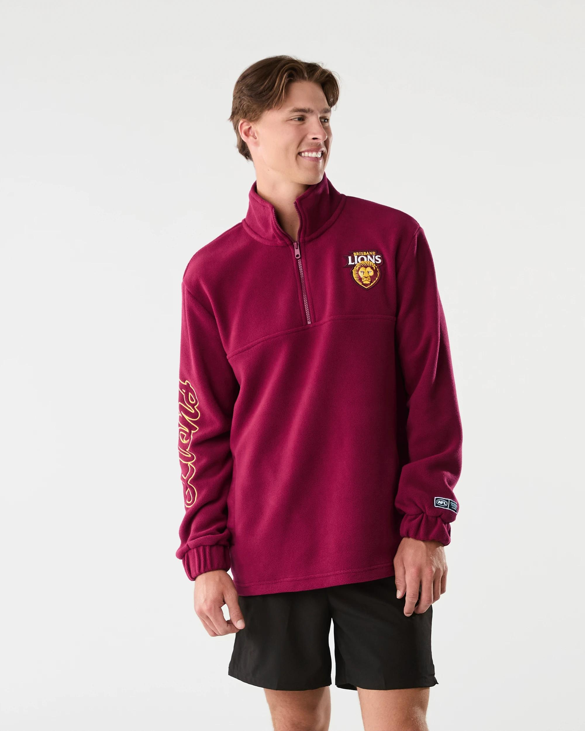 1 Official AFL Adult Polar Fleece Jacket Brisbane, 1 of 9