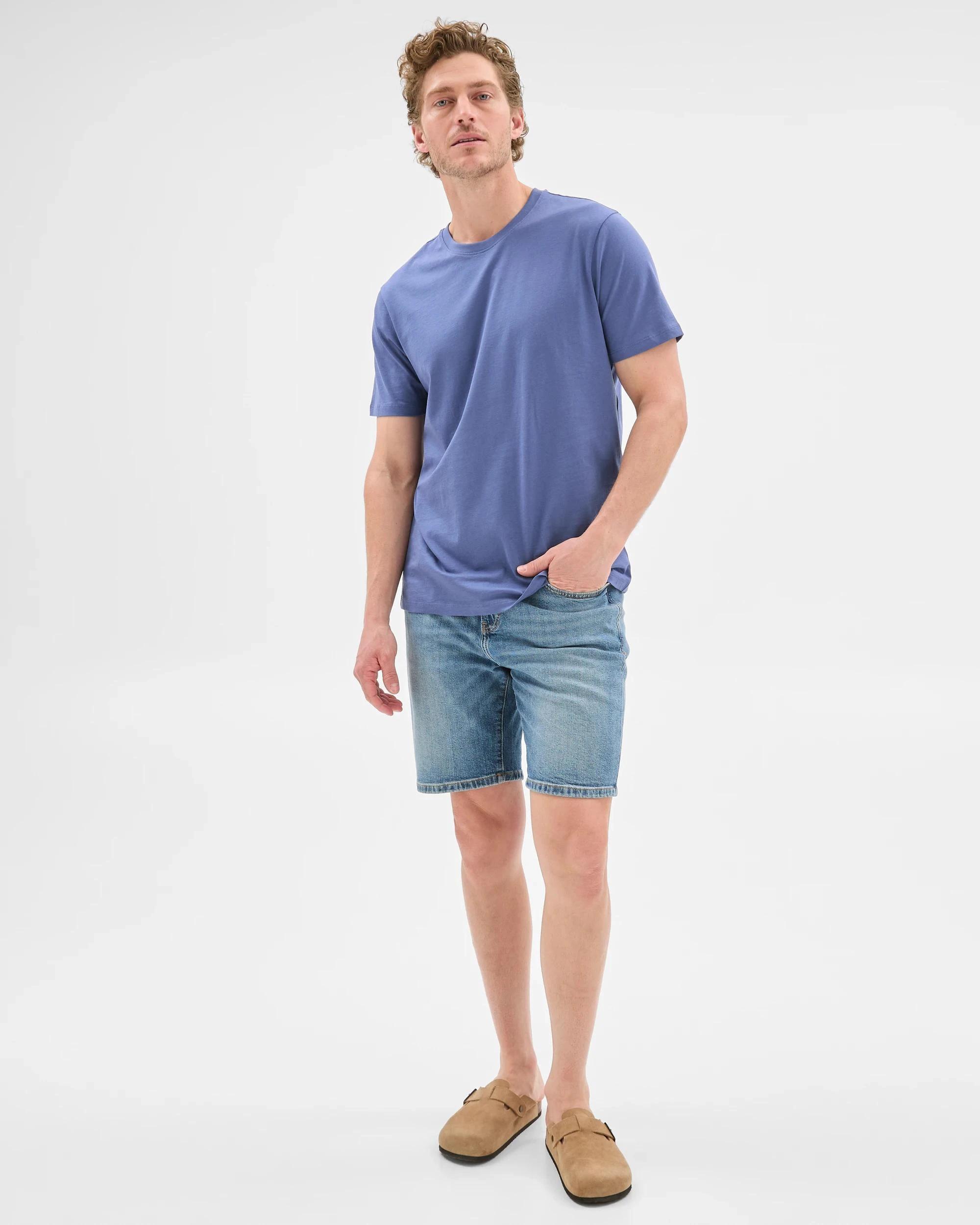 3 Target Australian Cotton Crew T-Shirt BLUE / GREY, 3 of 6